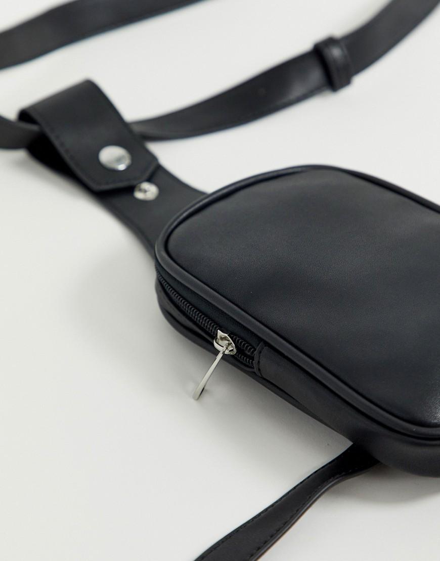 Faux Leather Buckle Harness Belt