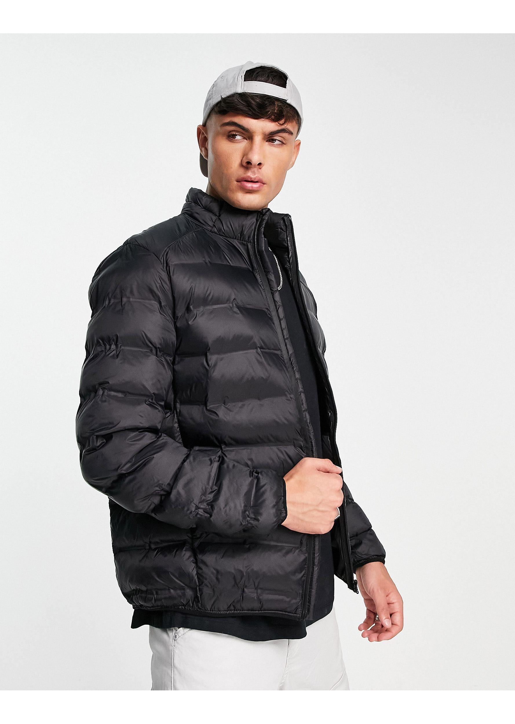 Pull&Bear Lightweight Puffer Jacket in Black for Men | Lyst
