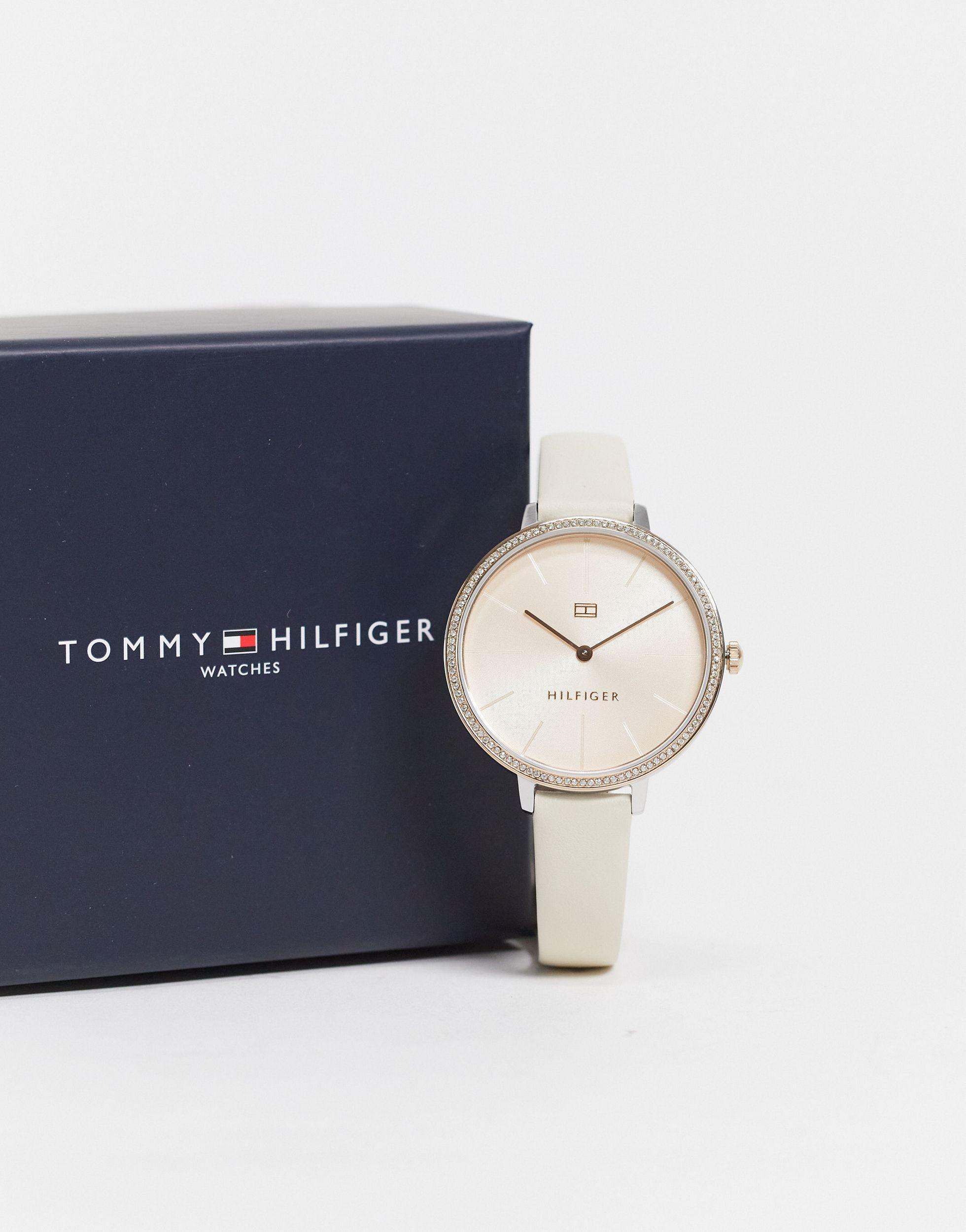 Tommy Hilfiger Leather Kelly Minimal Watch in Pink | Lyst