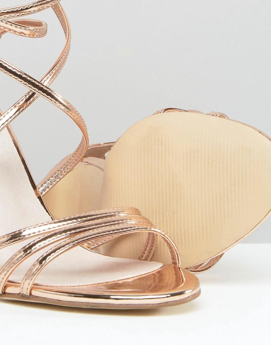 Faith Leather Lizzie Rose Gold Strappy 