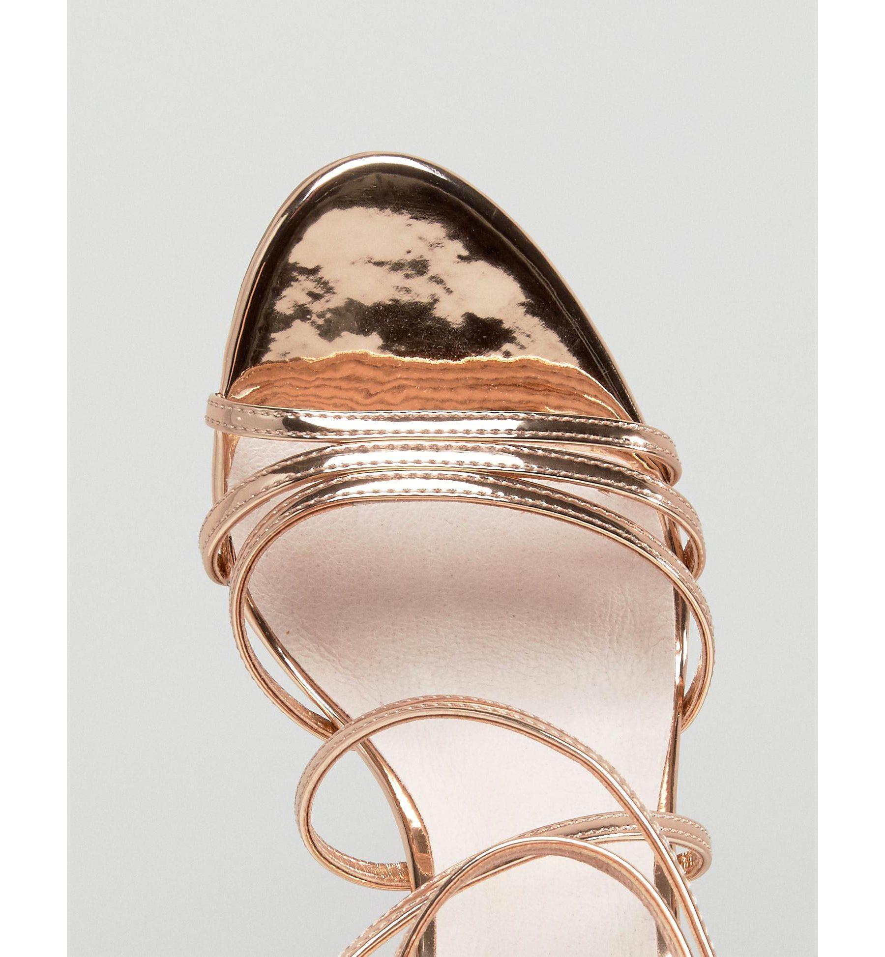 faith rose gold heels