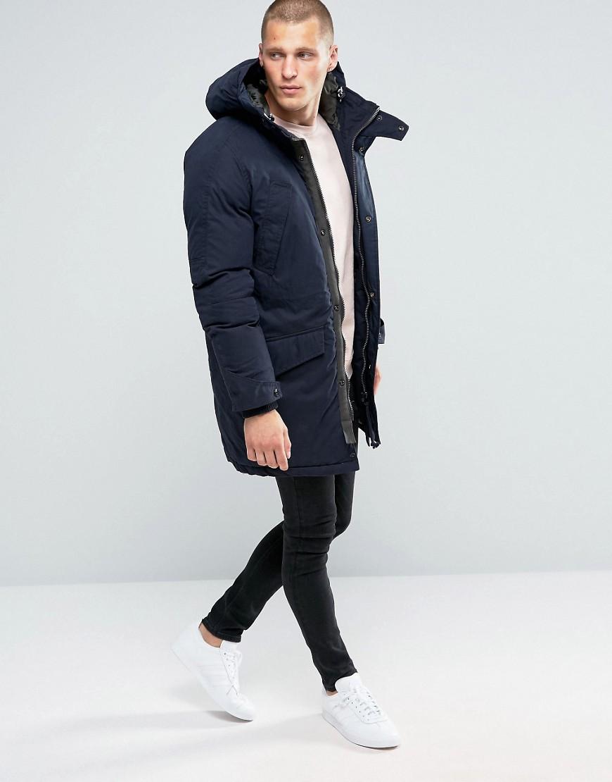 G-Star RAW Canvas Expedic Hooded Parka Jacket in Blue for Men - Lyst