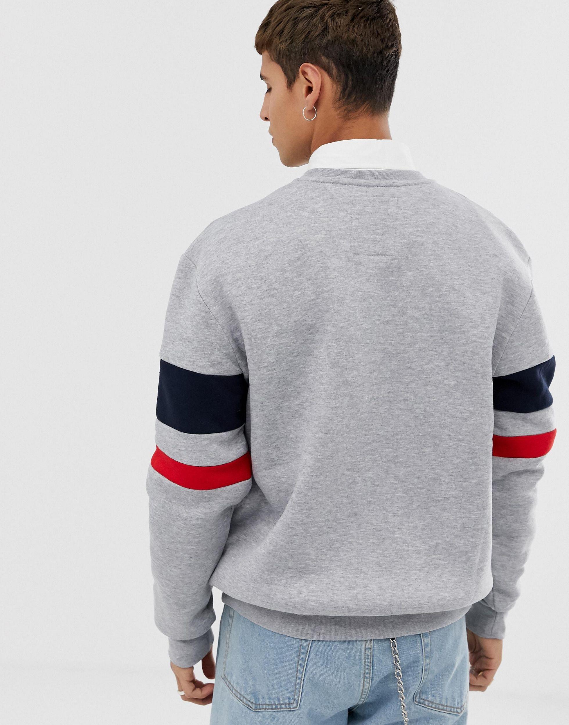 Pull&Bear Denim Mickey Mouse Sweatshirt in Gray for Men - Lyst