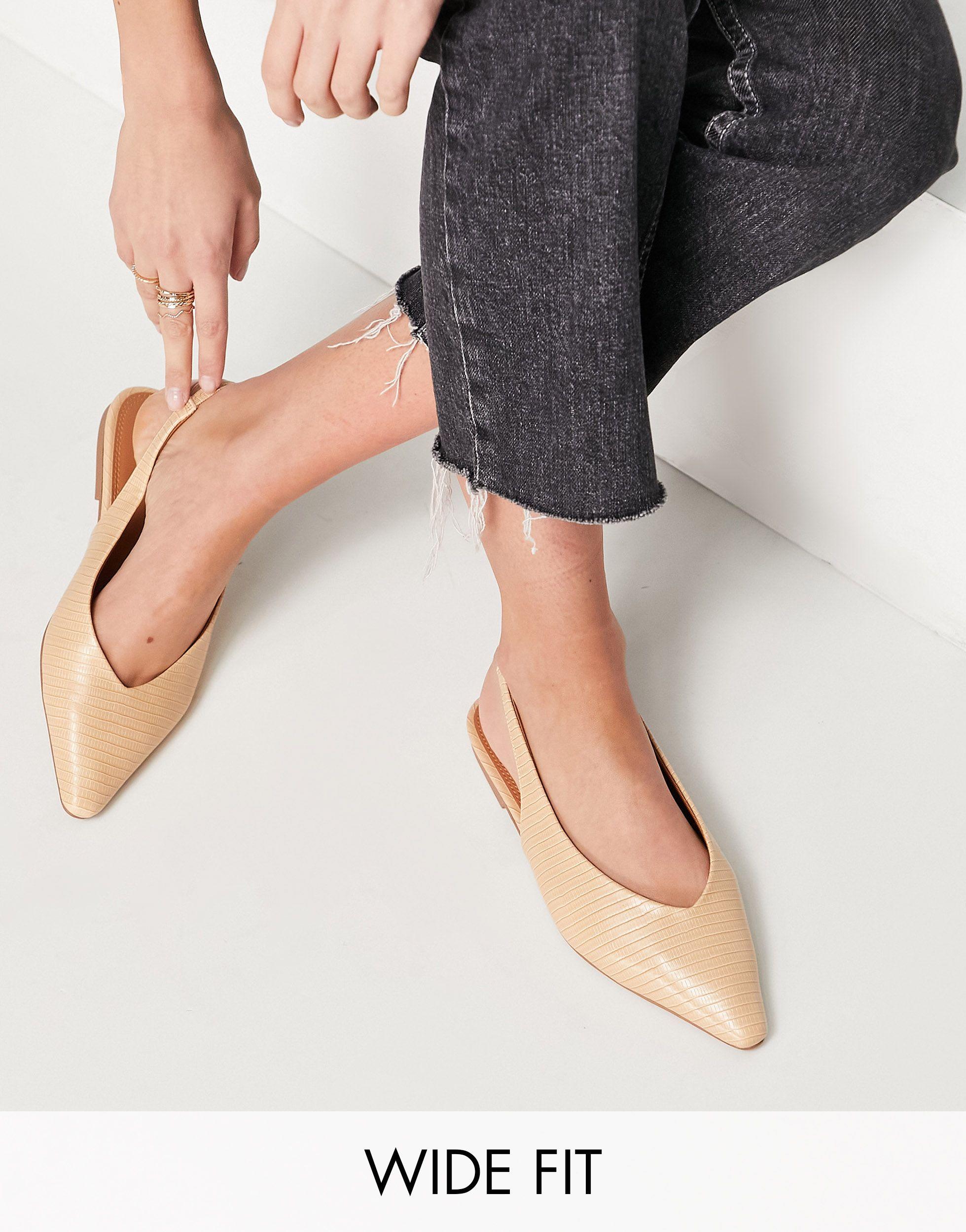 wide slingback flats