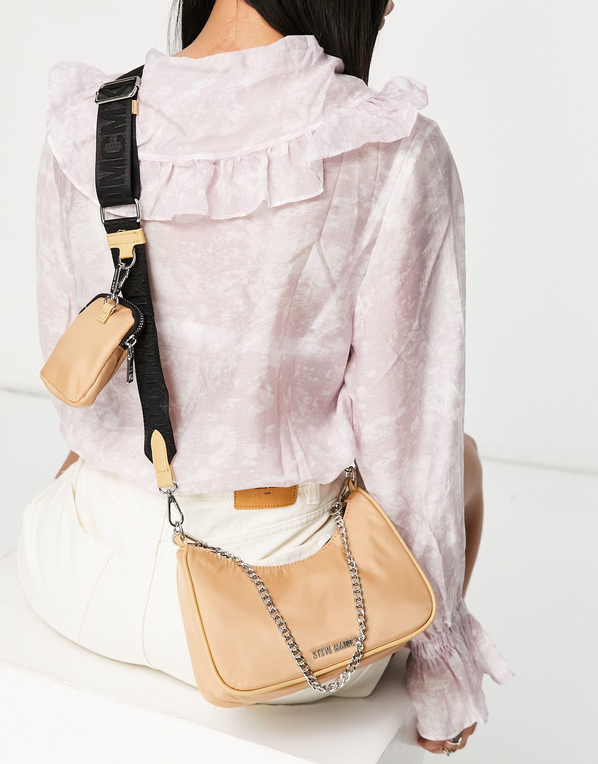 Steve Madden Bvital Cross Body With Chain Strap in Natural Lyst