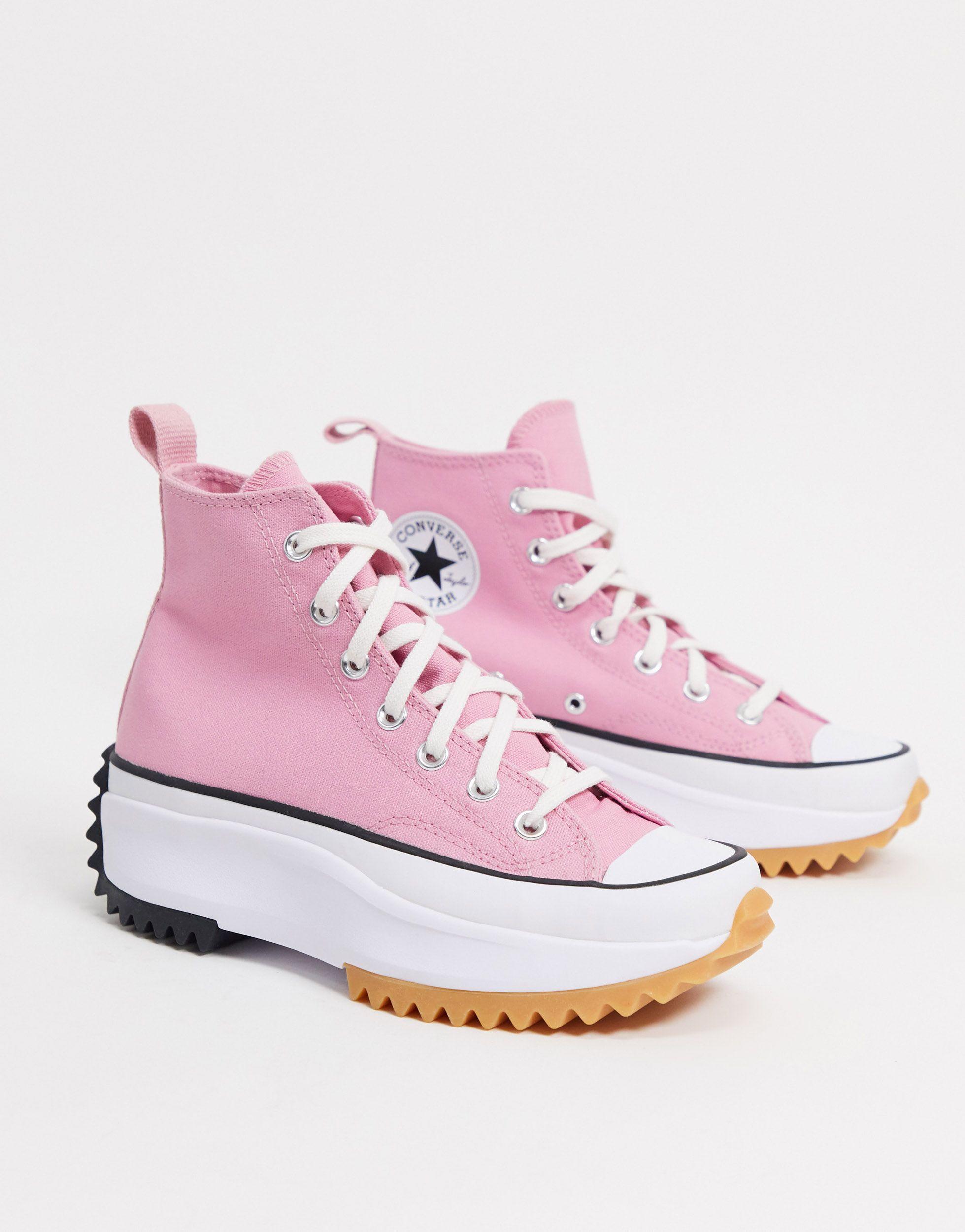 Converse Canvas Run Star Hike - Hoge Sneakers in het Roze - Lyst