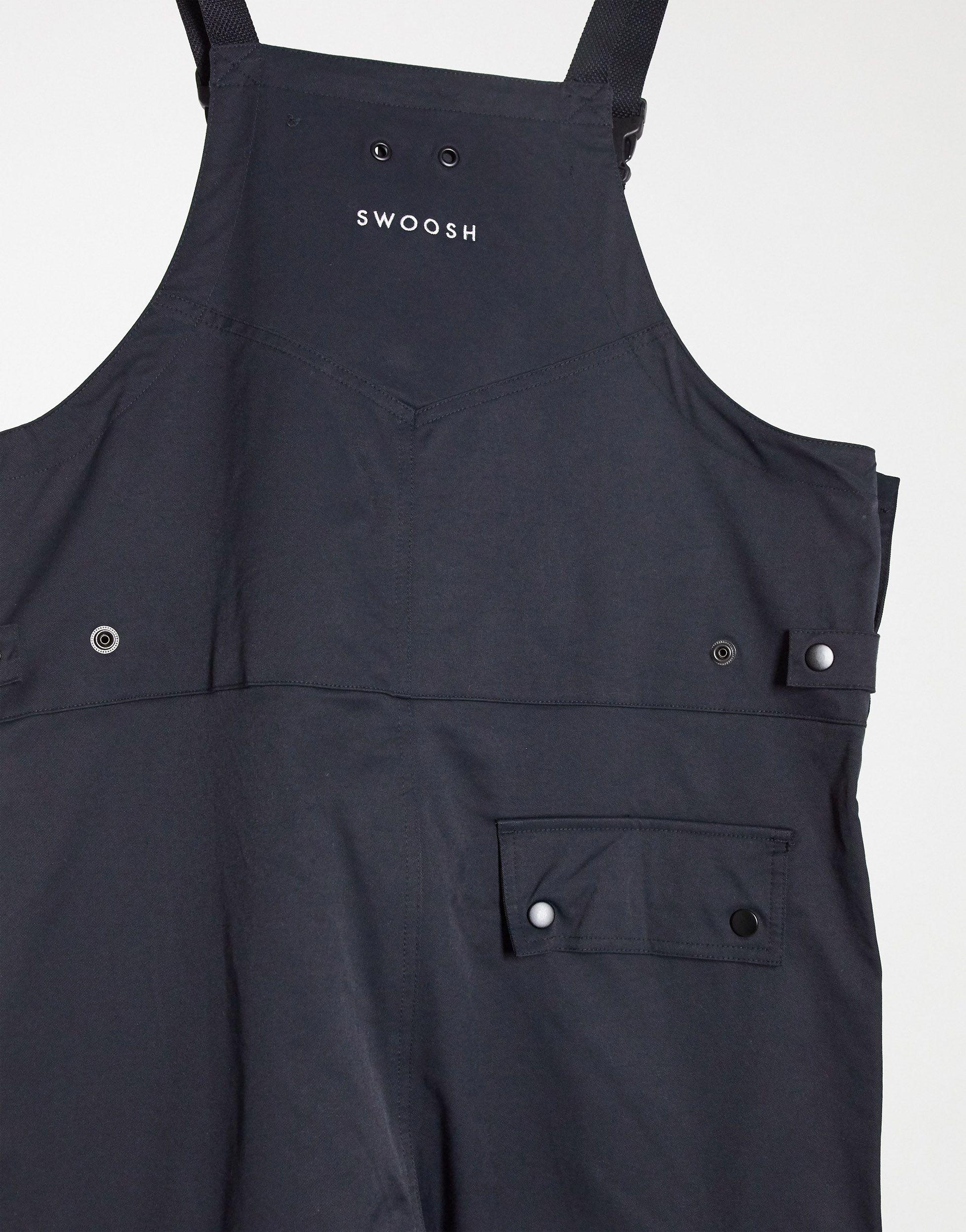 Nike Swoosh Woven Dungarees in Black for Men | Lyst UK