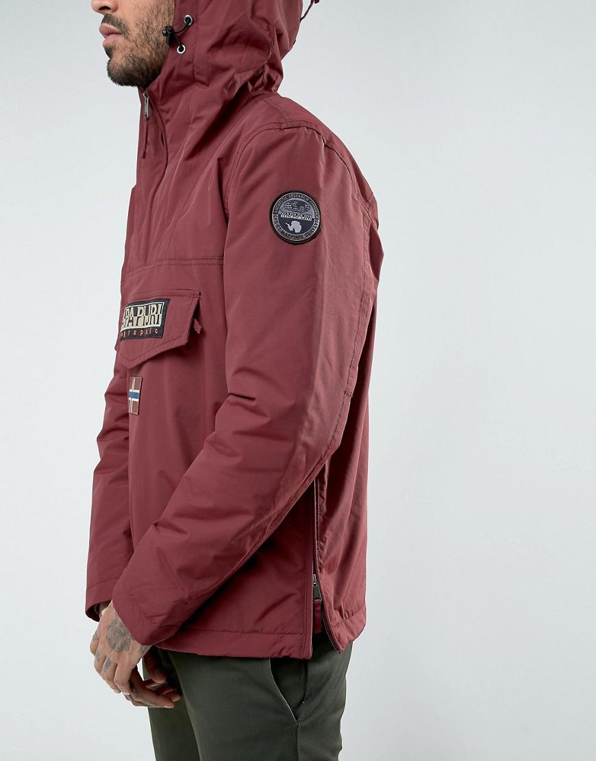 burgundy napapijri jacket
