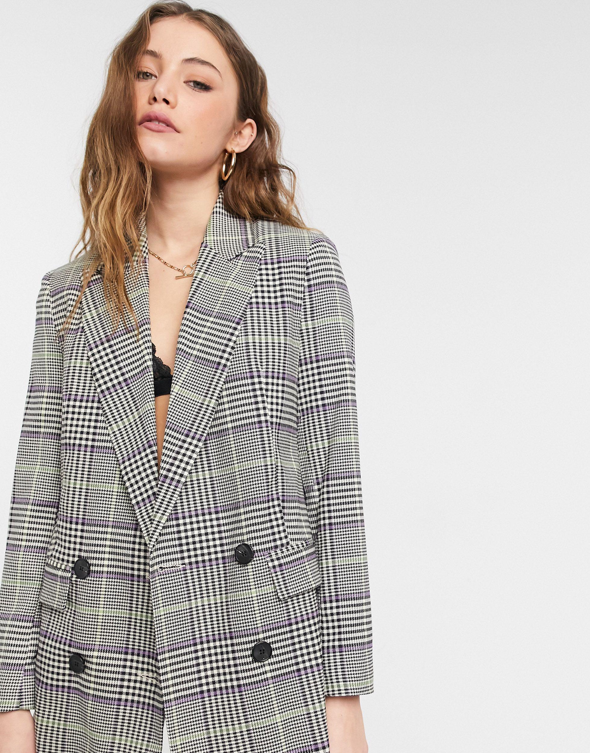 topshop check blazer
