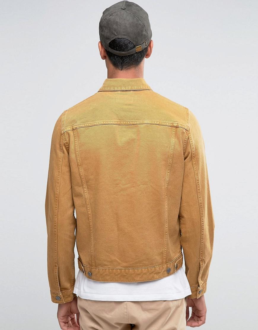 ASOS Slim Denim Jacket In Mustard in Yellow for Men Lyst