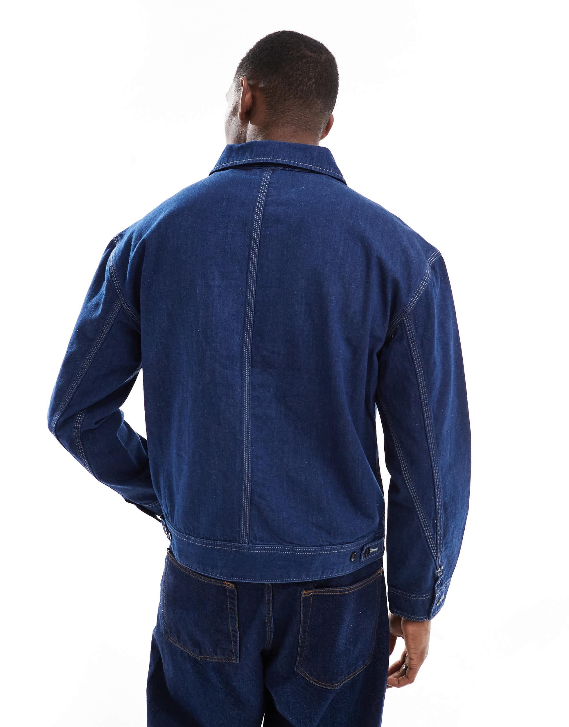 Lee Jeans Workwear Zip Thru Denim Jacket in Blue for Men Lyst