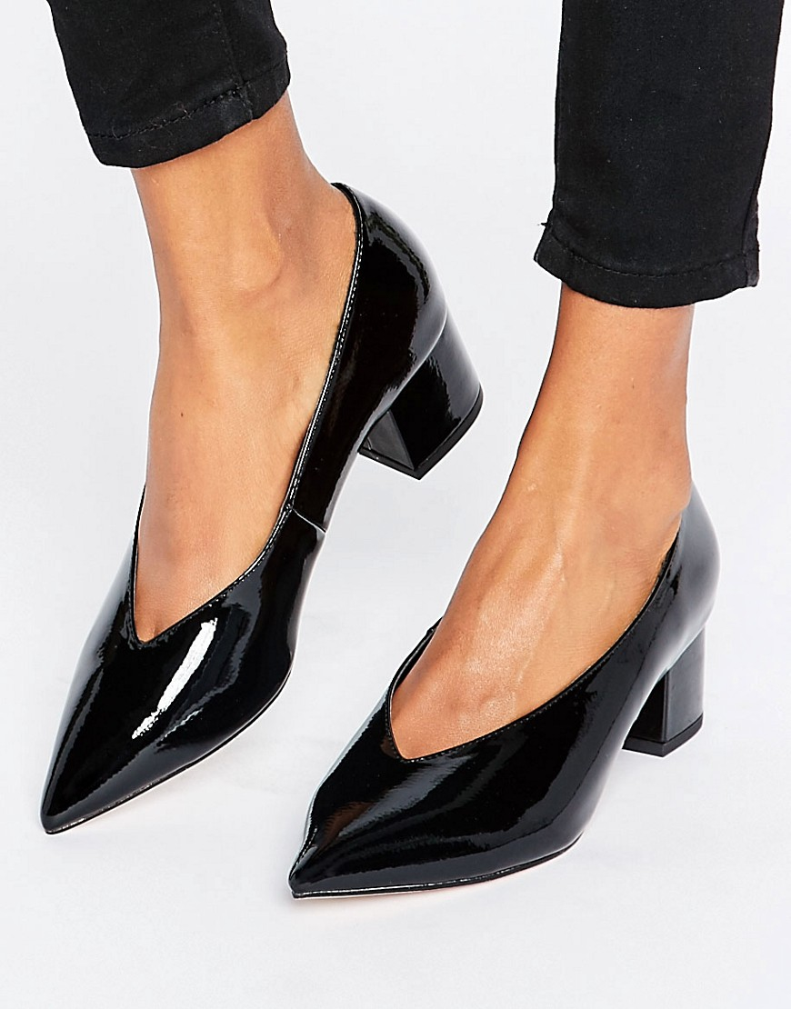 ASOS Swipe Pointed Heels in Black - Lyst