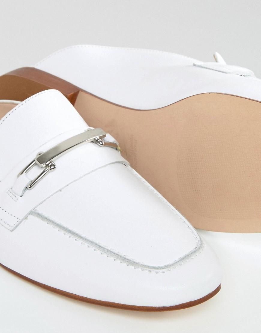 backless leather loafers womens