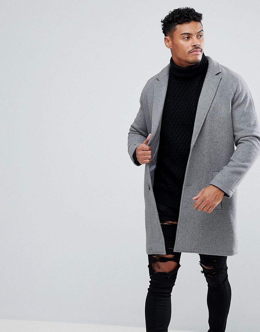 grey wool topcoat