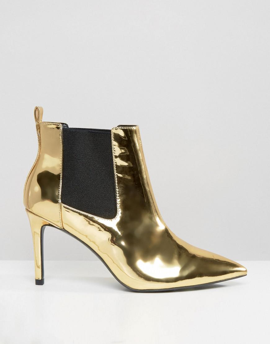 office gold boots