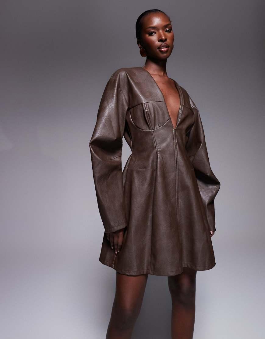 ASOS Faux Leather Dresses for Women | Lyst UK