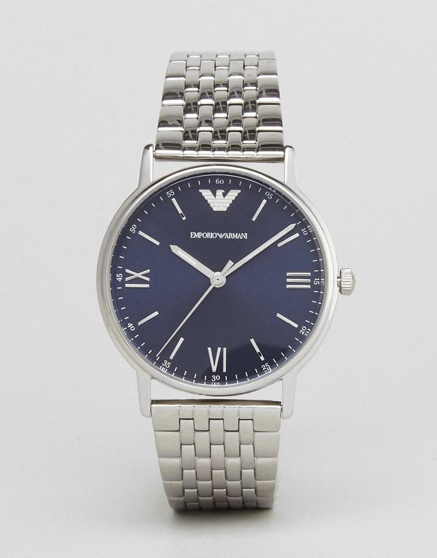 Emporio Armani Ar80010 Bracelet Watch & Keychain Gift Set in Metallic