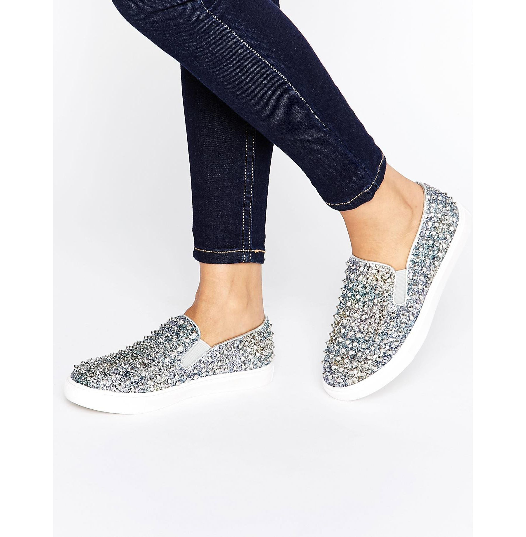 steve madden studded slip on