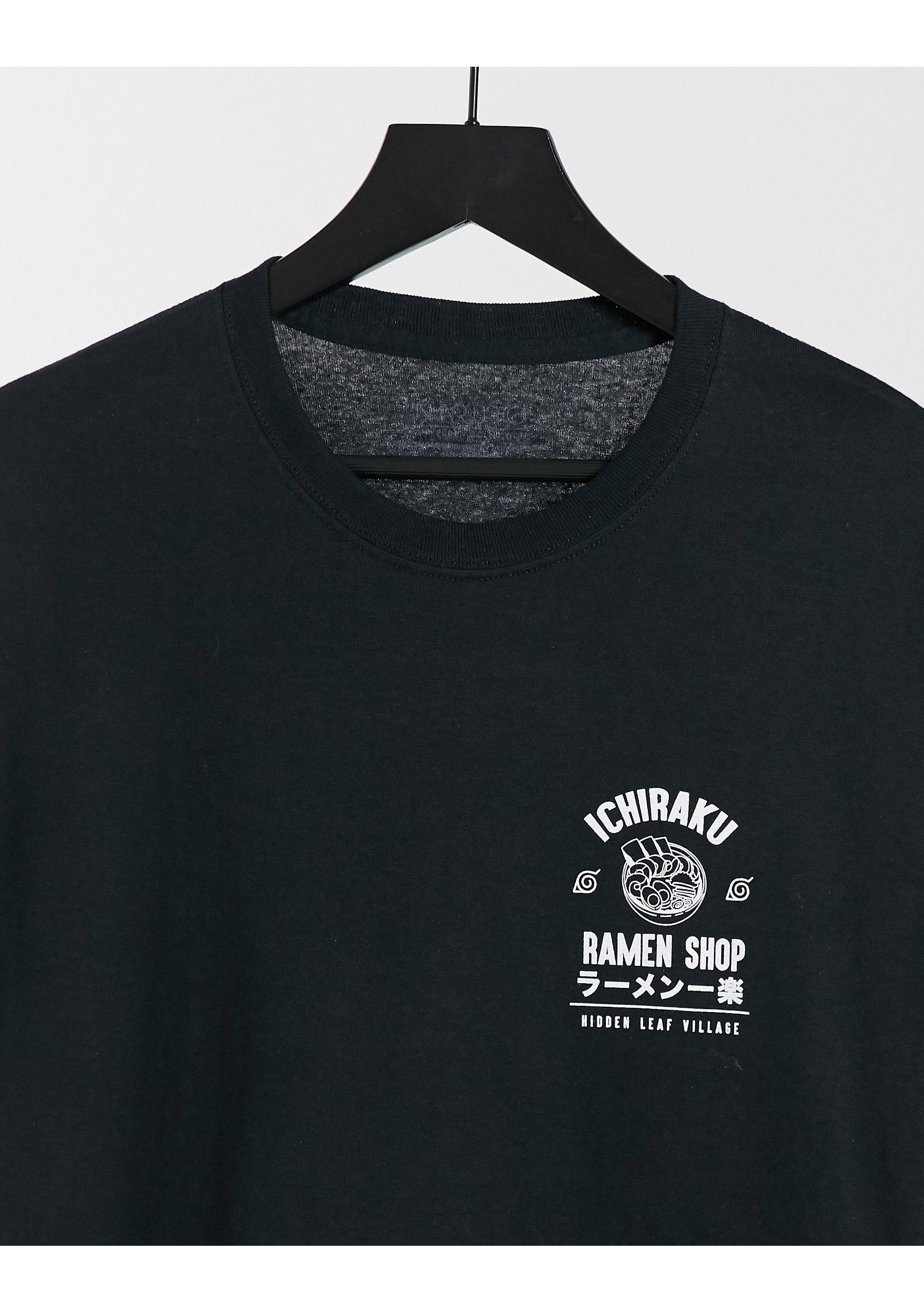 New Look Oversized T-shirt With Ichiraku Ramen Shop Print in Black for Men  | Lyst