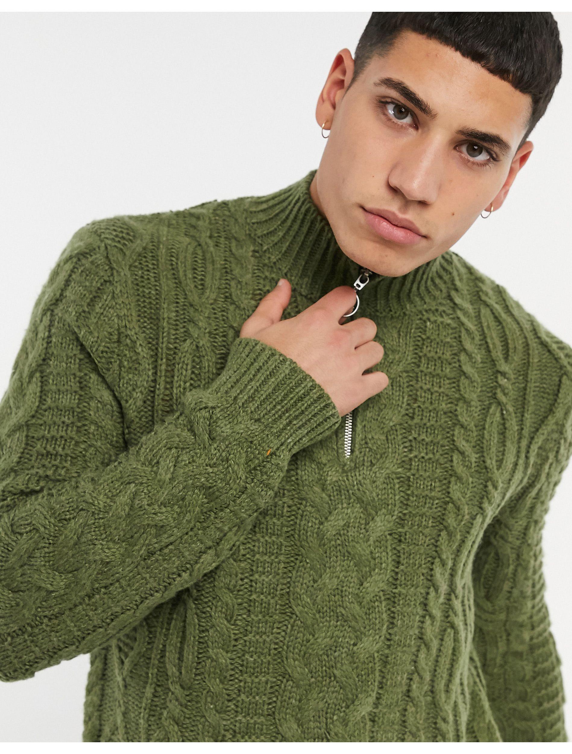 thick half zip jumper