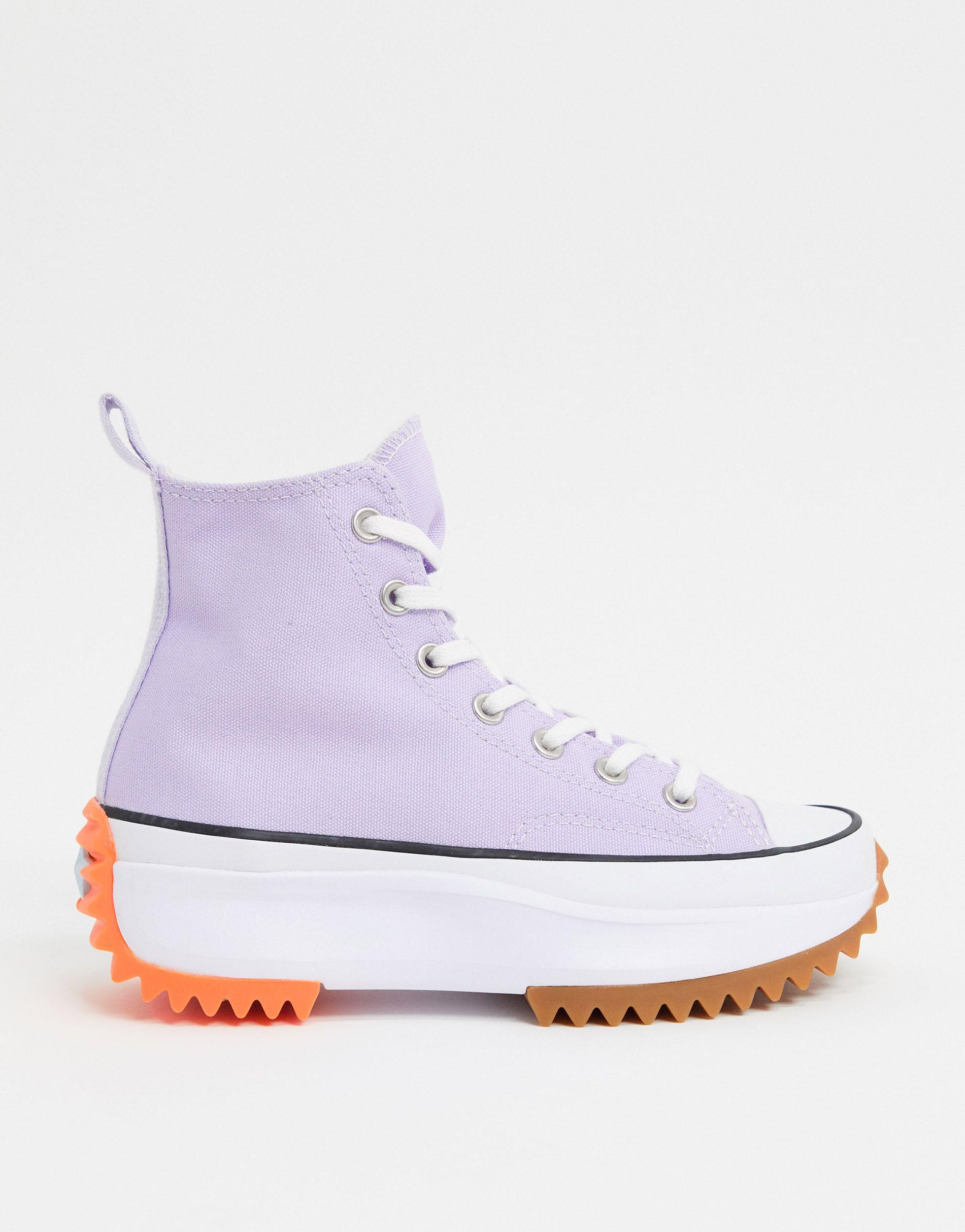 Converse Run Star Hike Hi Trainers in Purple - Lyst