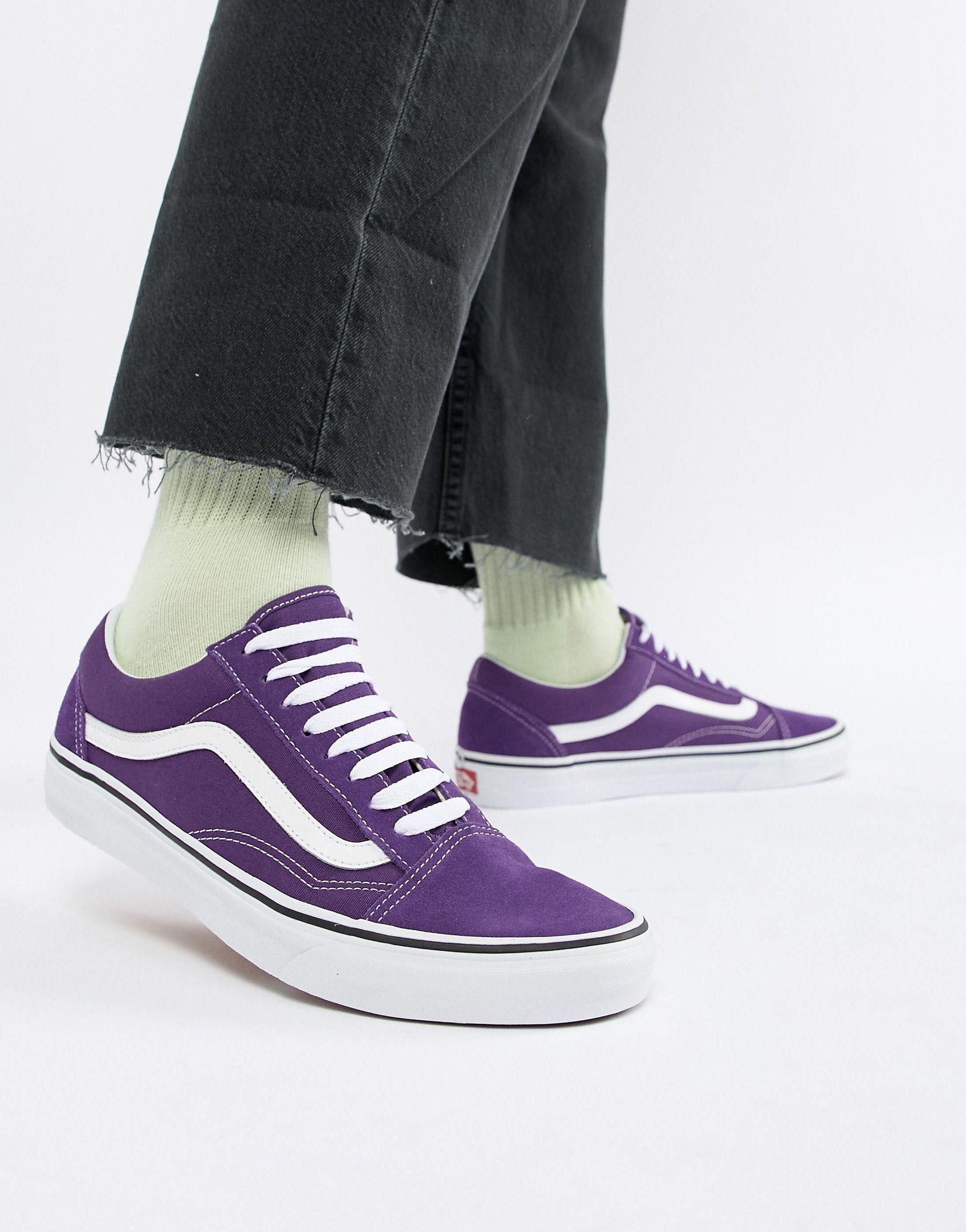 low top purple vans