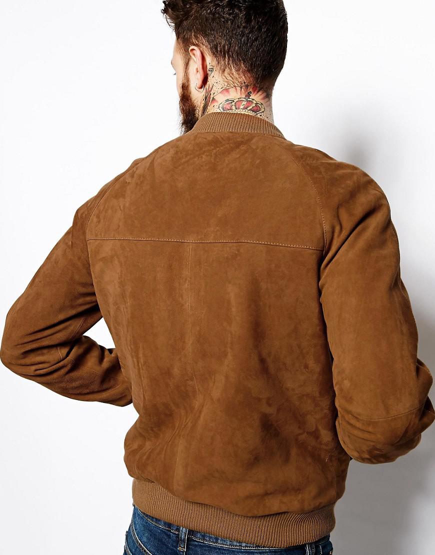 bomber suede jacket mens