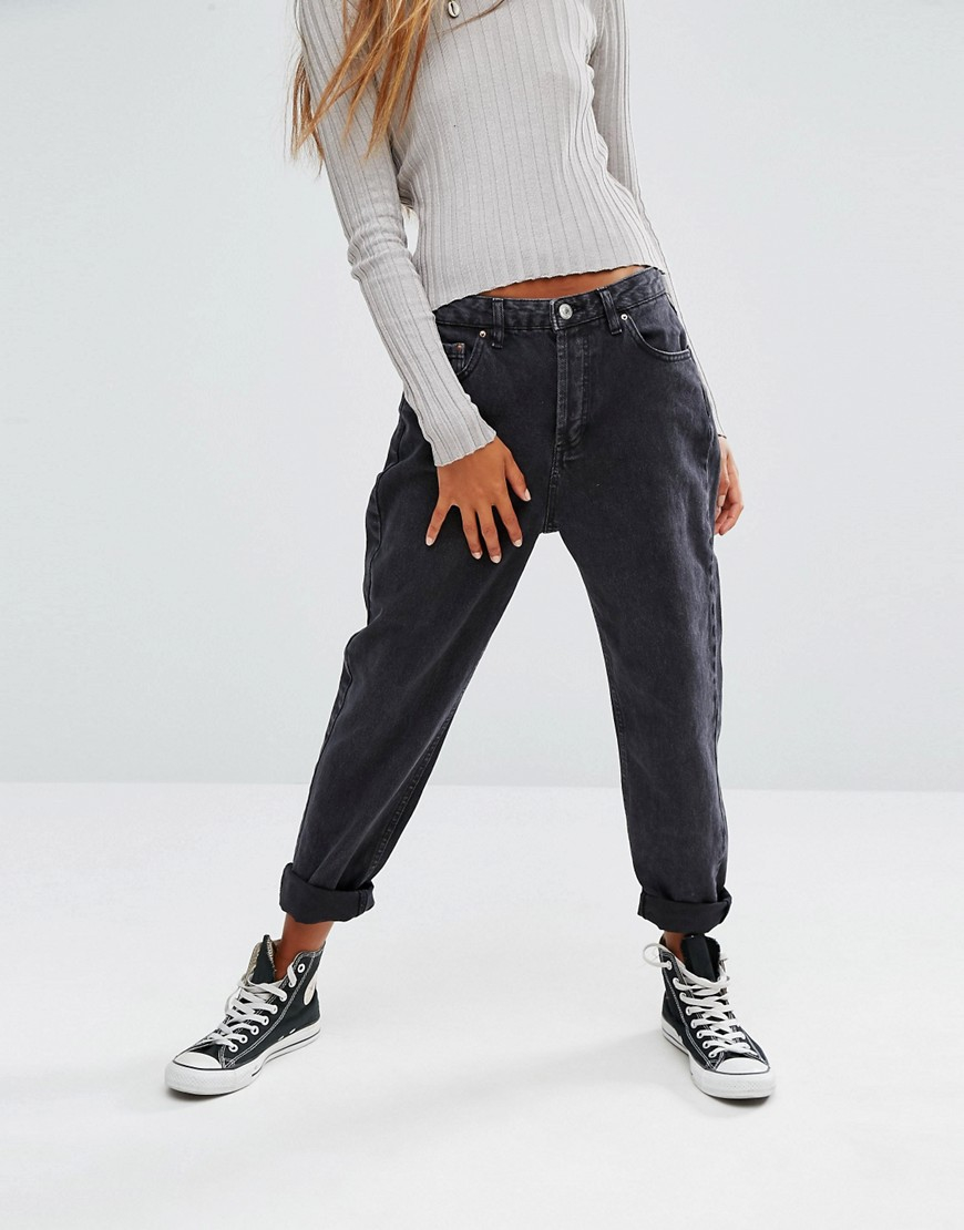 pull and bear black mom jeans