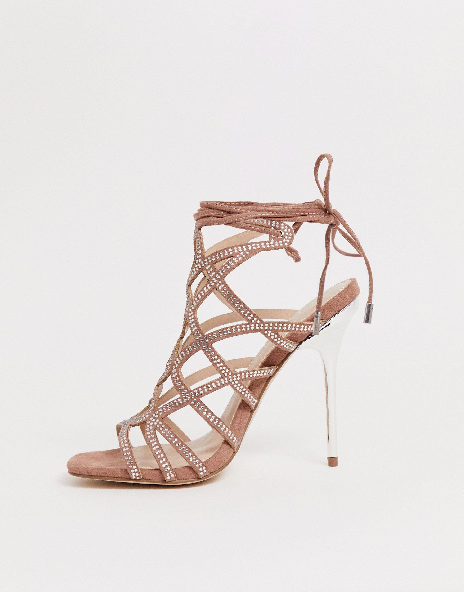 wide fit caged heels