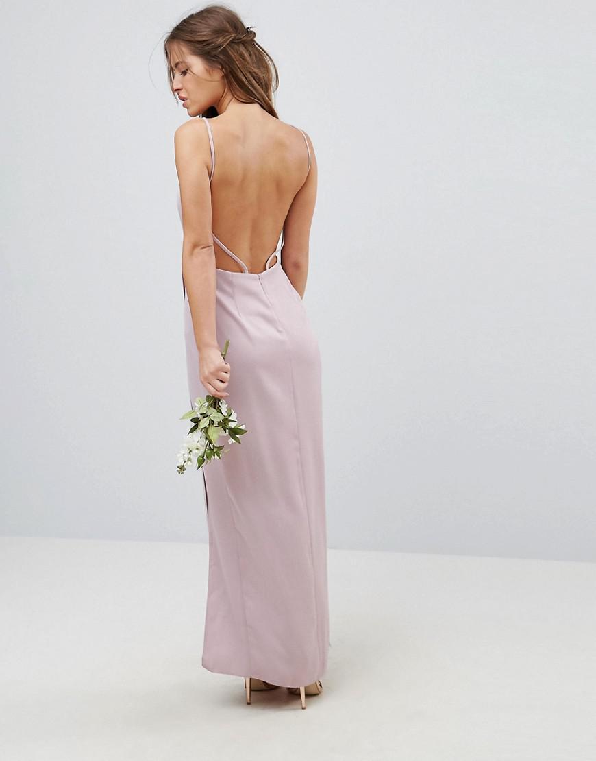 strappy draped gown