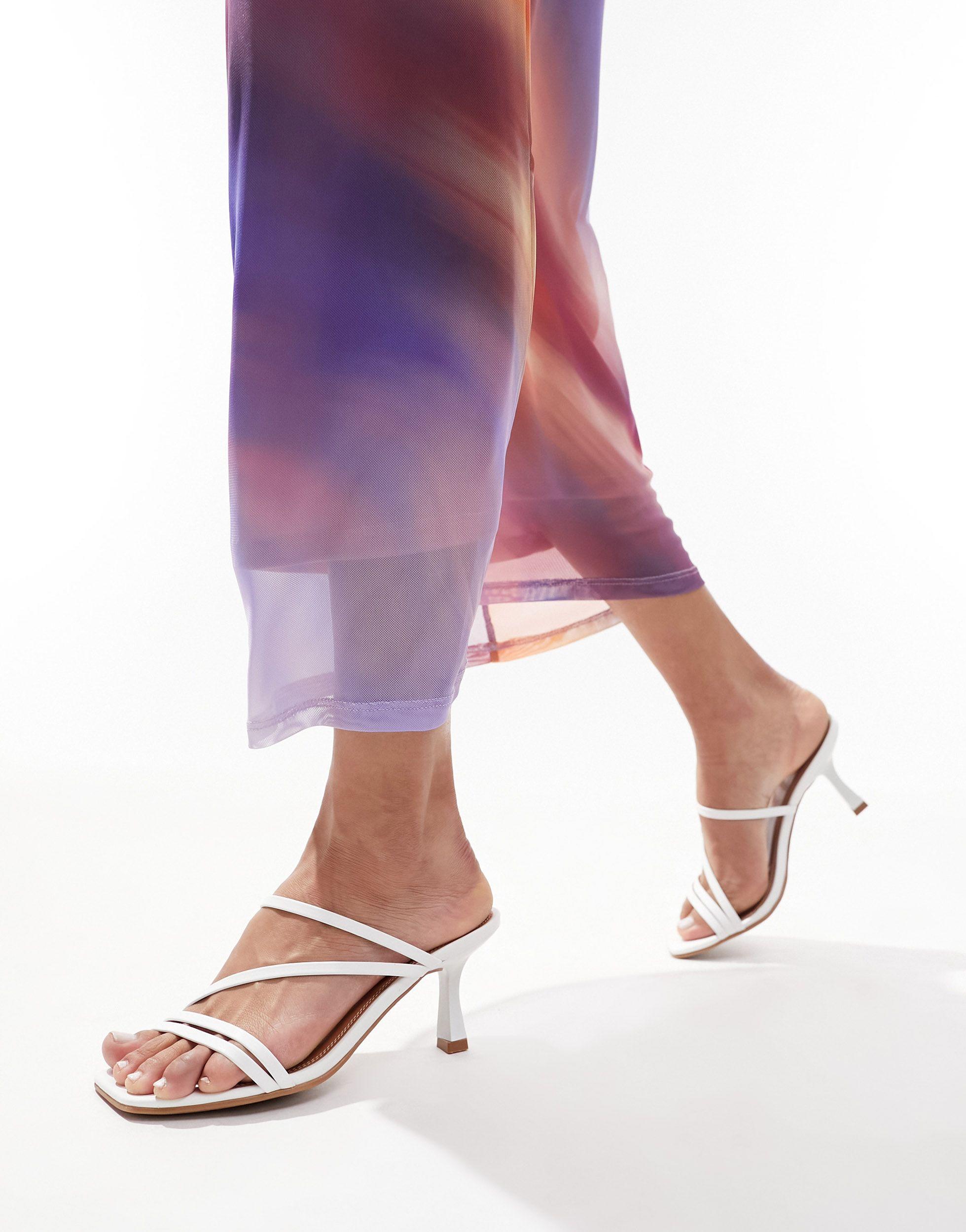 strappy mules heels