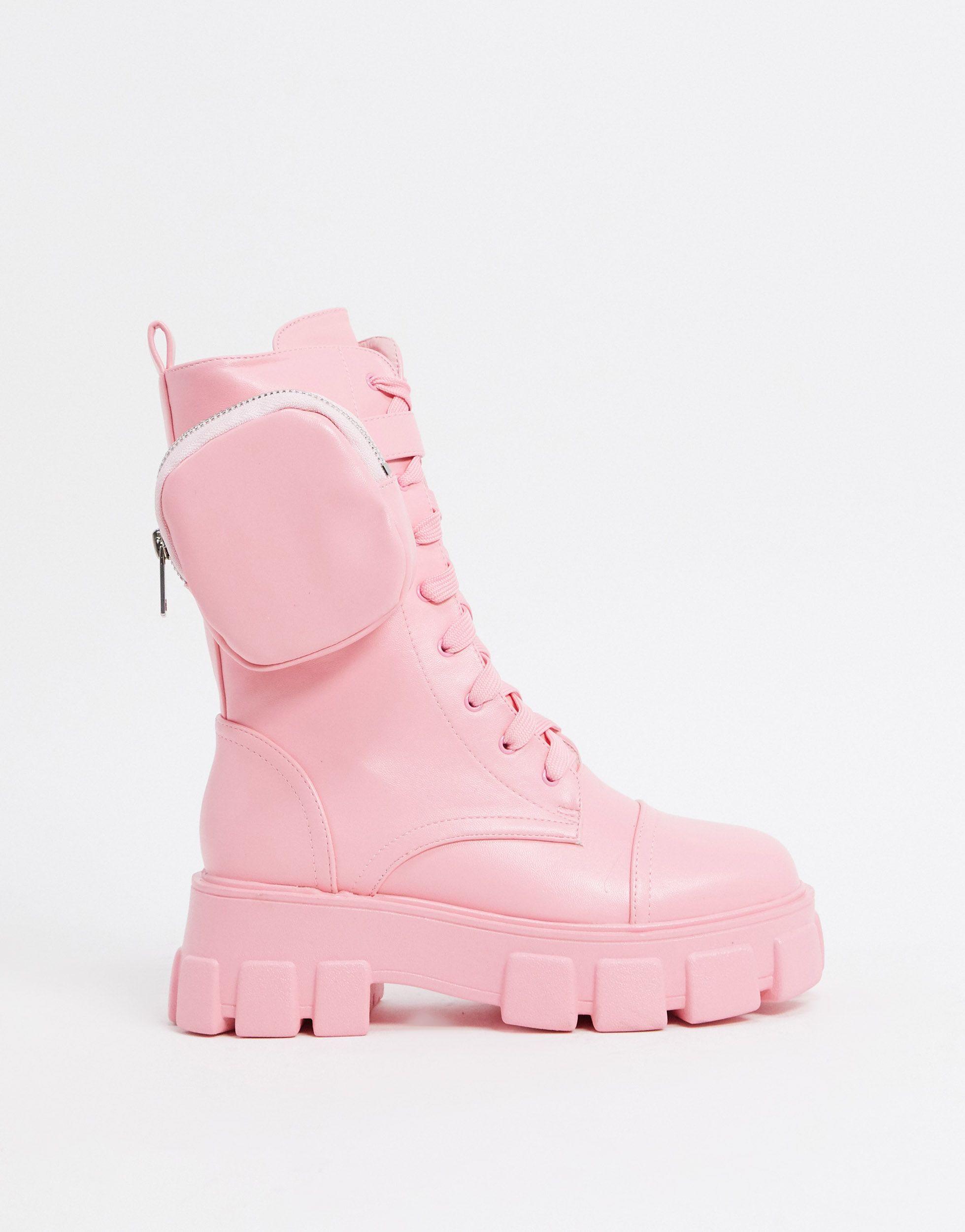 Chunky clearance pink boots