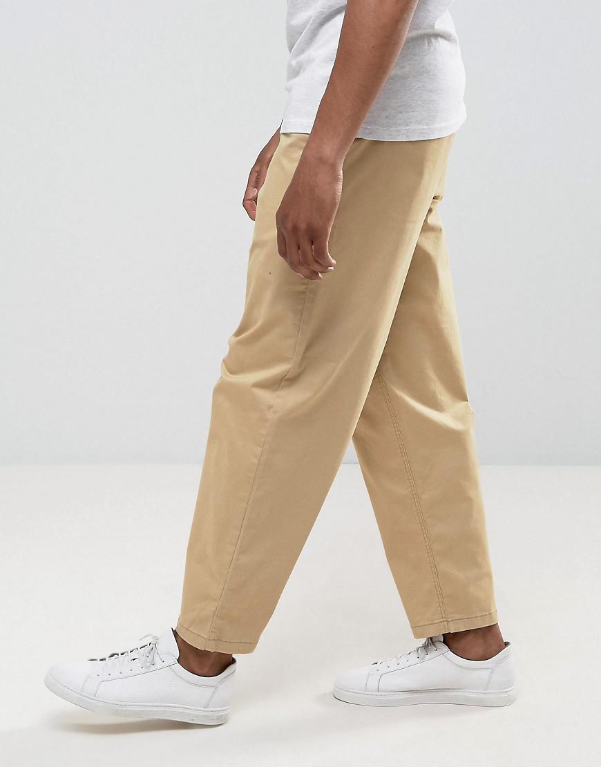 SELECTED Cotton Wide Fit Chinos in Stone (Natural) for Men - Lyst