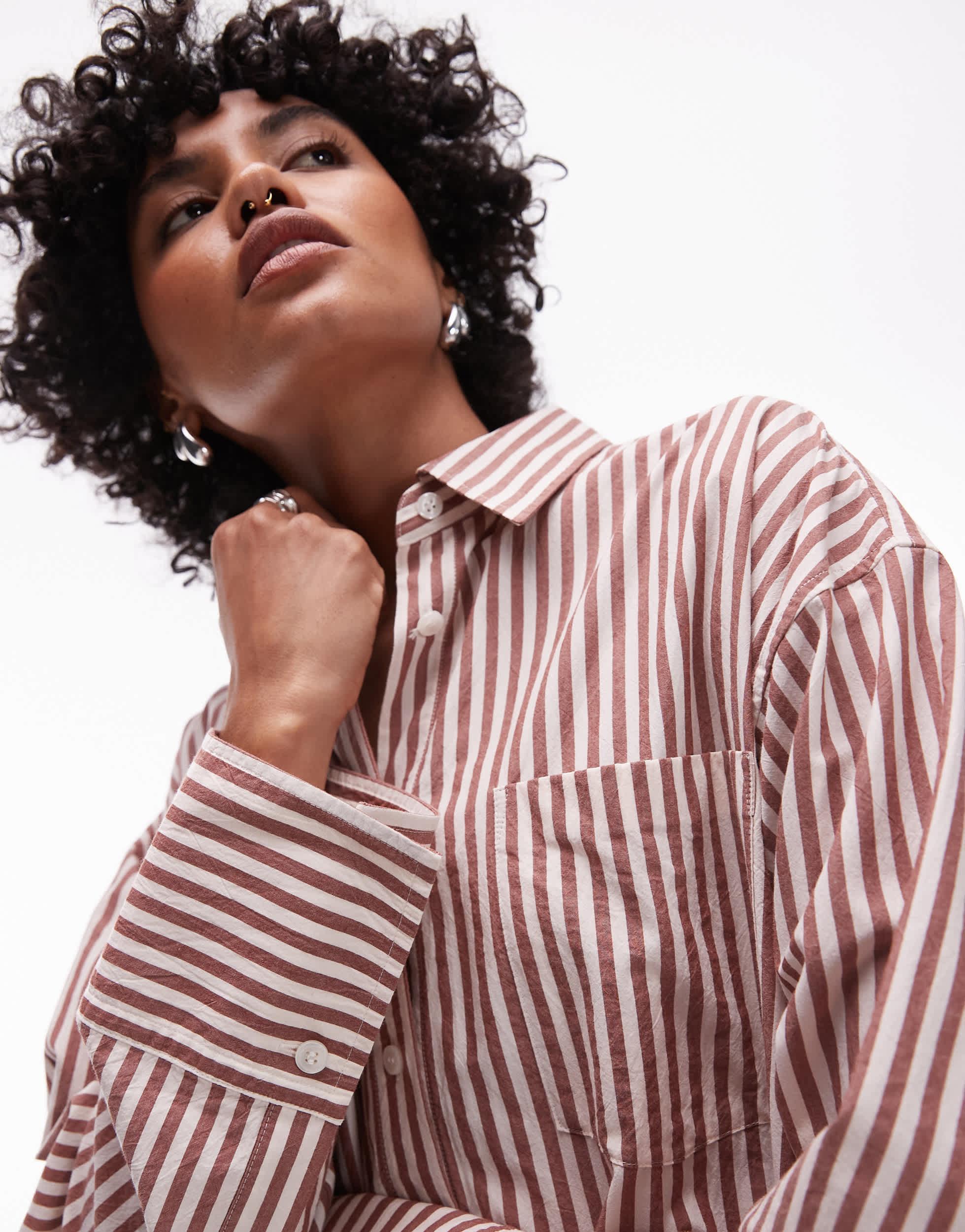 arket striped jersey dress ARKET midaxi asymmetric button front shirt dress in navy stripe