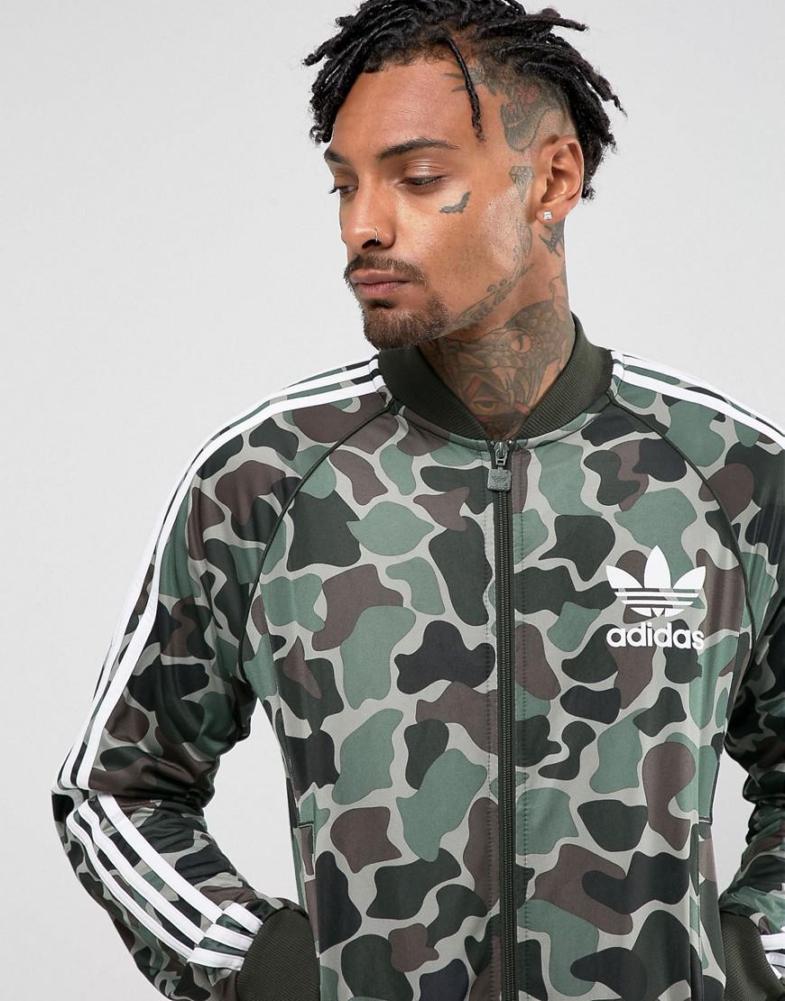adidas Originals Synthetic Superstar Camo Track Jacket In Green Cd9303 for  Men - Lyst