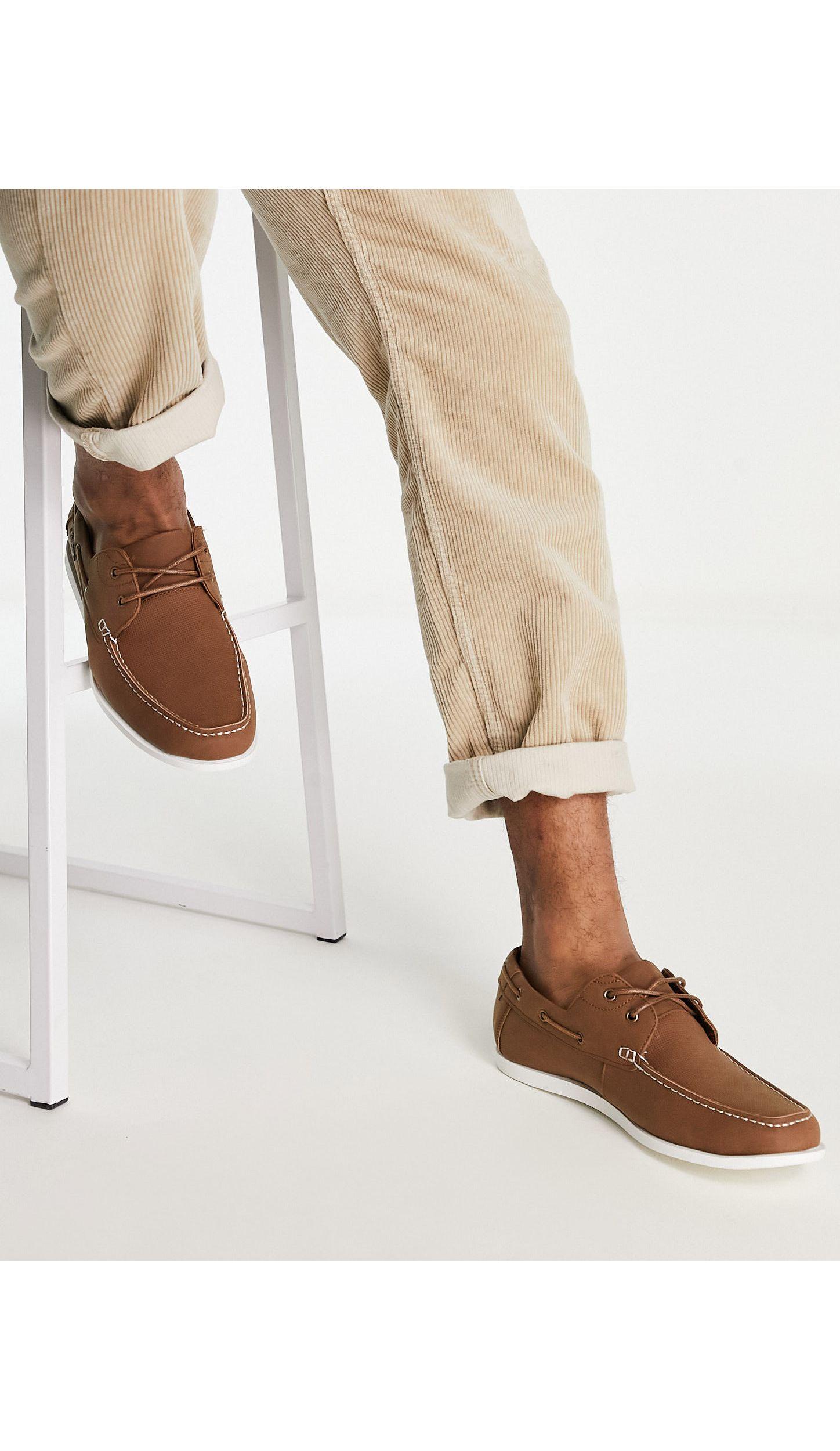 Ben Sherman Casual Boat Shoes in Brown 