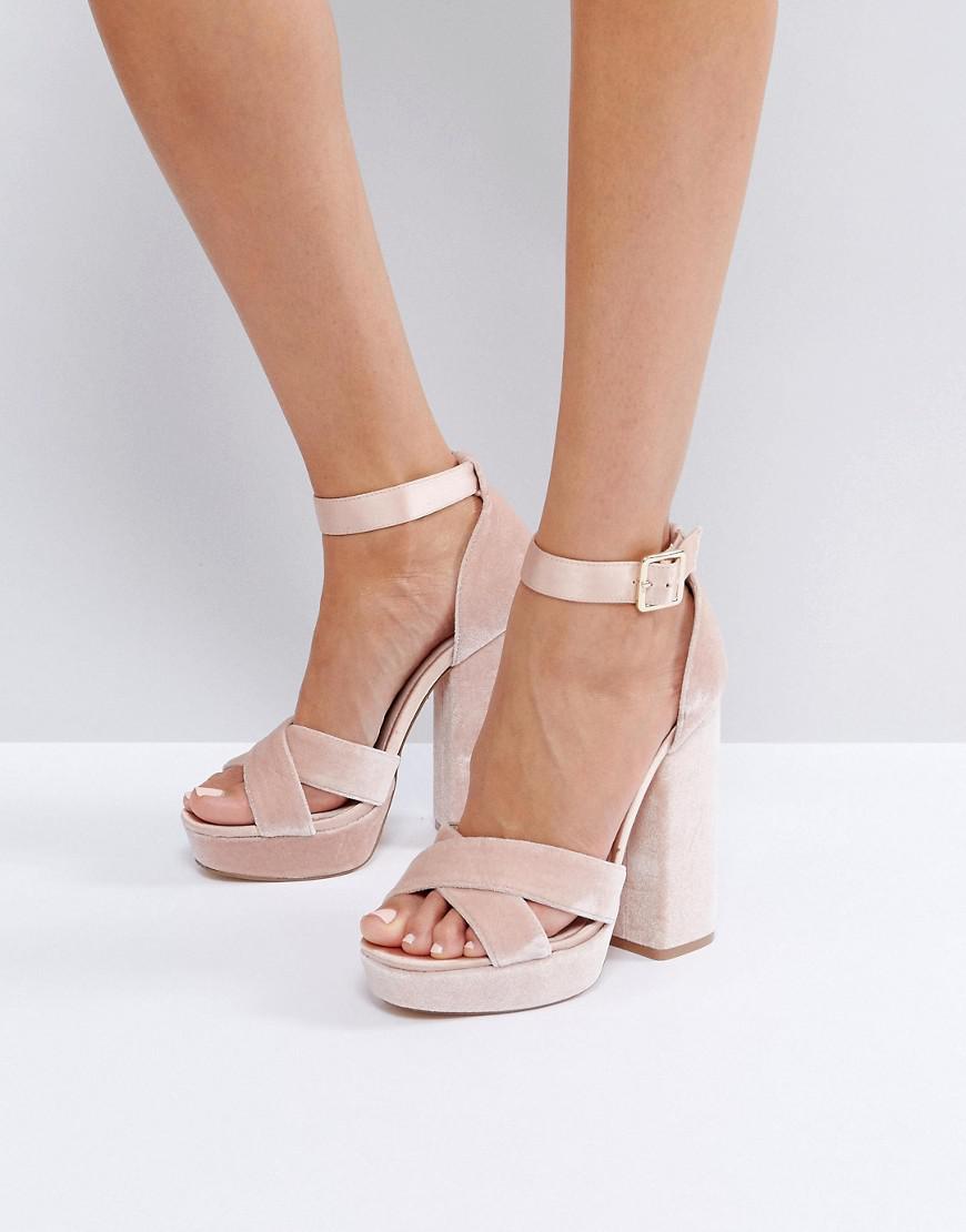 platform sandals blush
