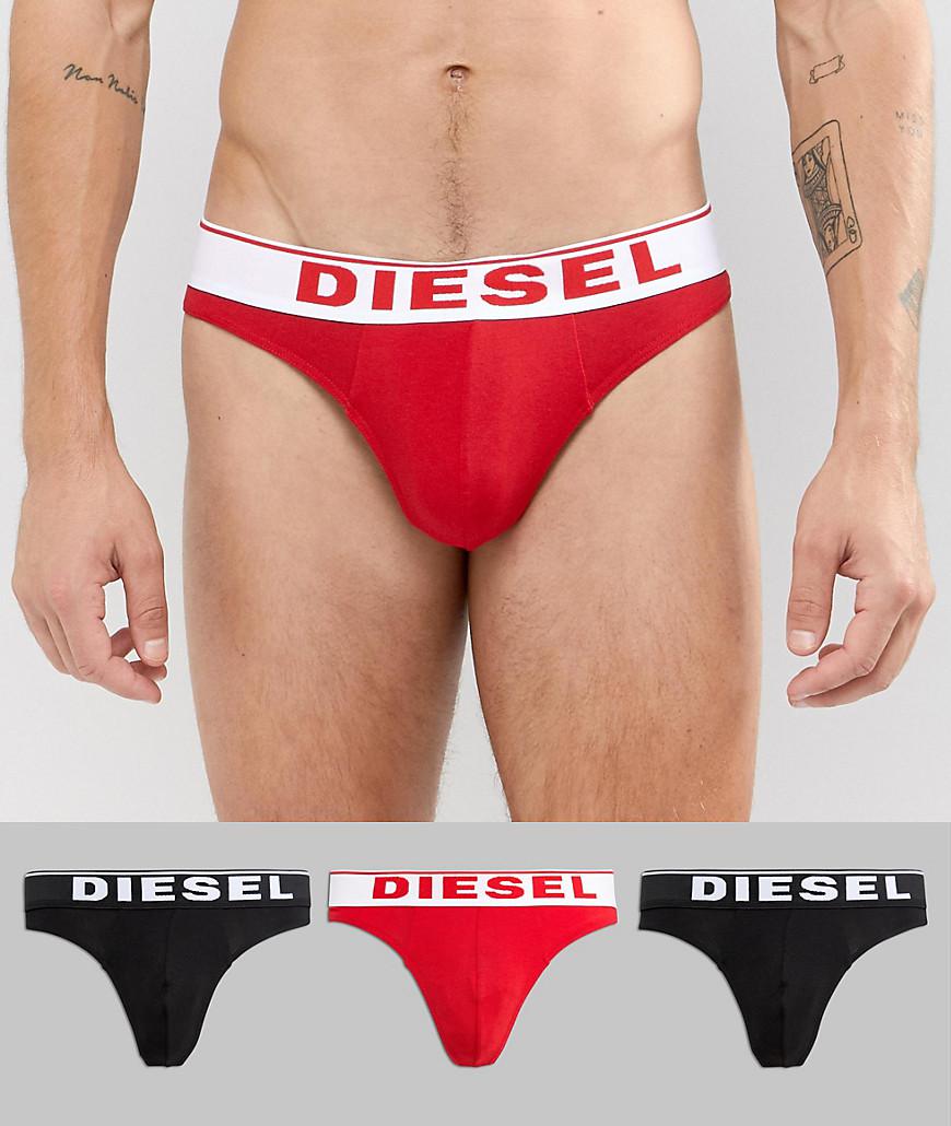 DIESEL Umbr-string 3 Pack Thongs in Red for Men | Lyst