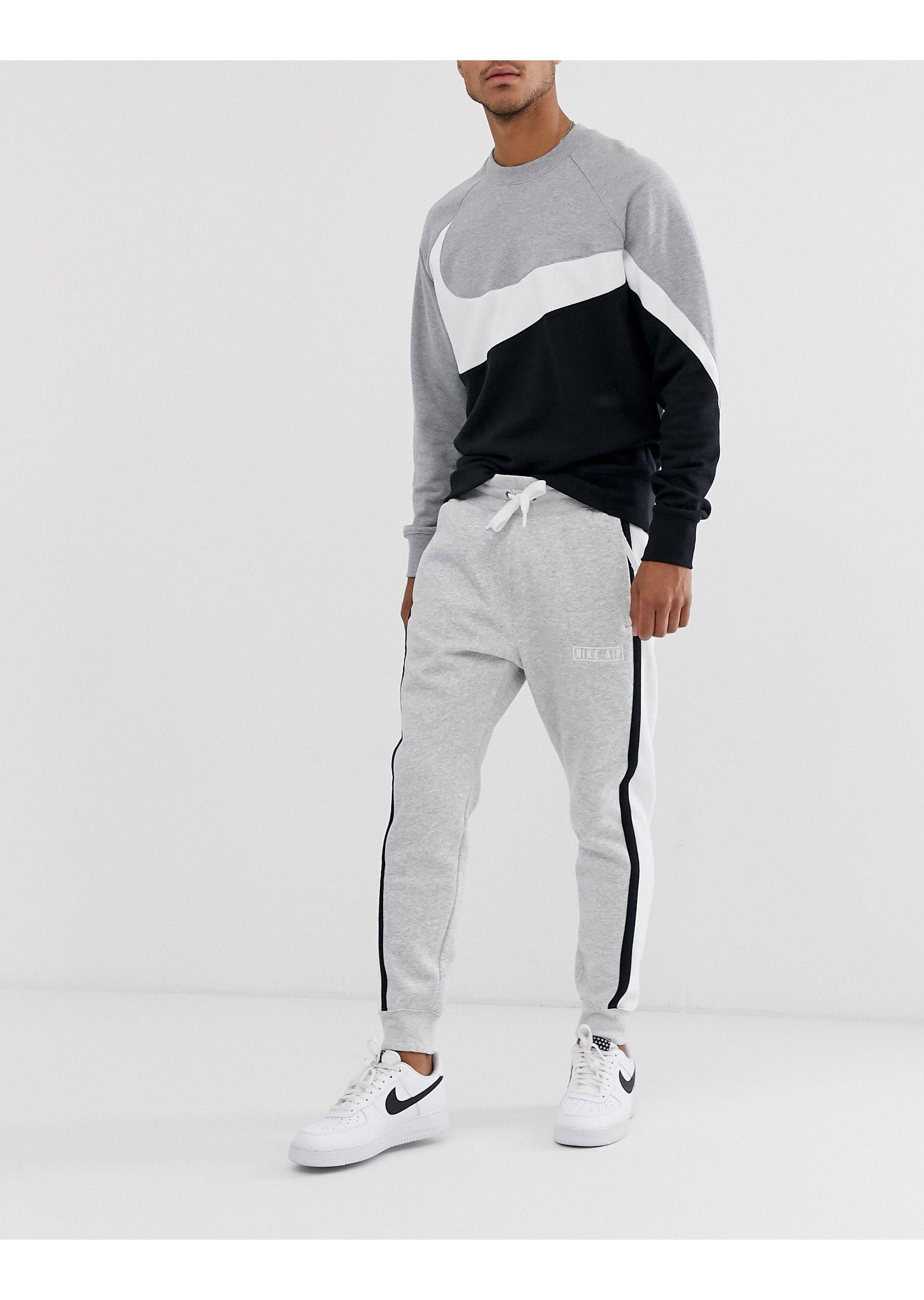 Contrast Stripe Sweatpants in Gray Men | Lyst