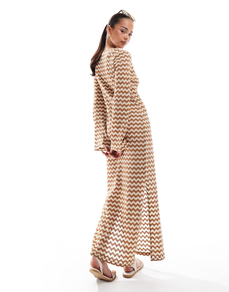 accessorize crochet dress Accessorize - Crochet Long Sleeve Mini Dress - Women - Viscose - L