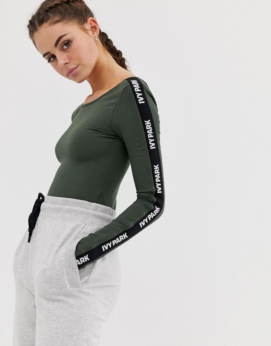 ivy park mesh sleeve bodysuit