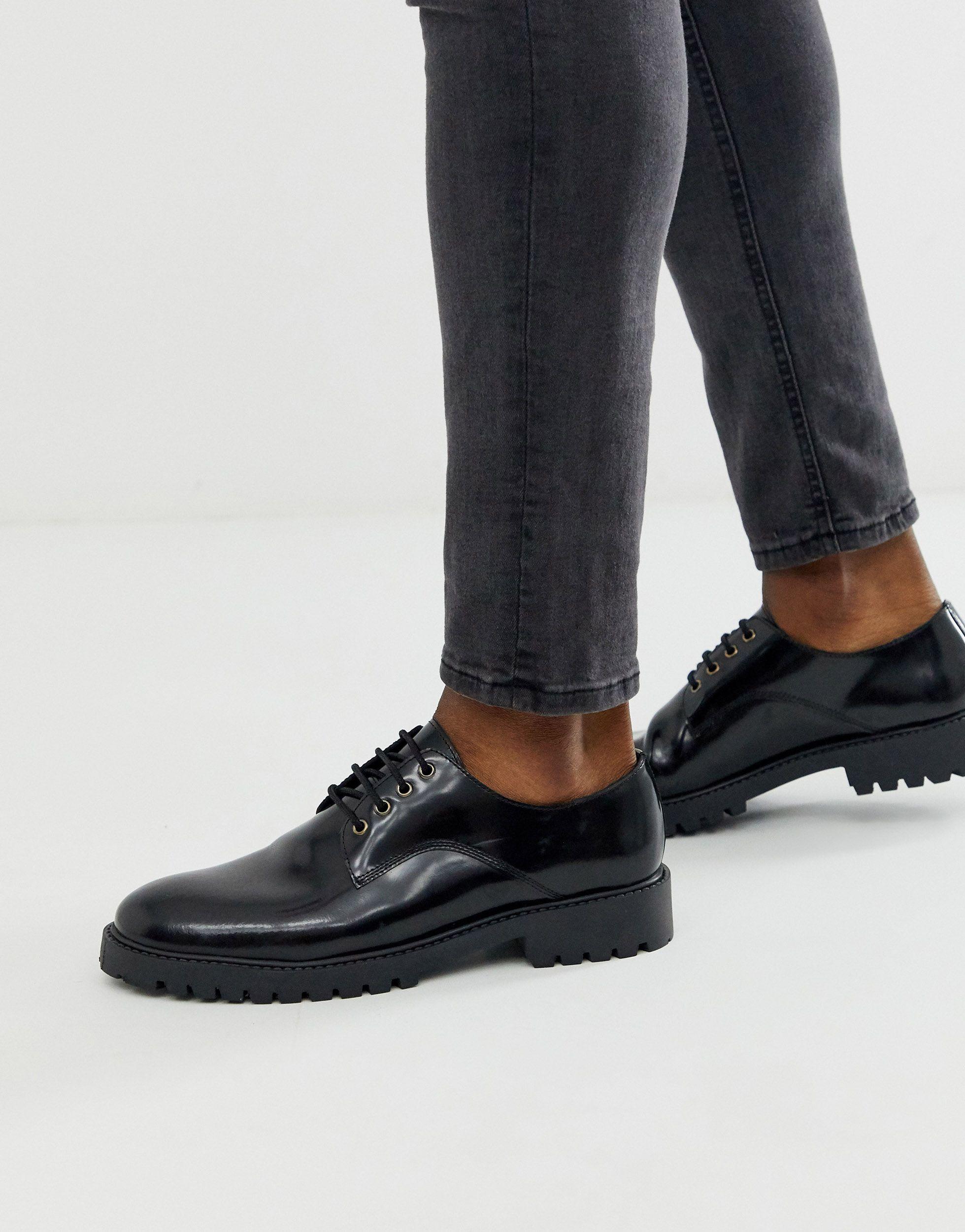 Menneskelige race skam mosaik Office Chunky Lace Up Shoe in Black for Men | Lyst