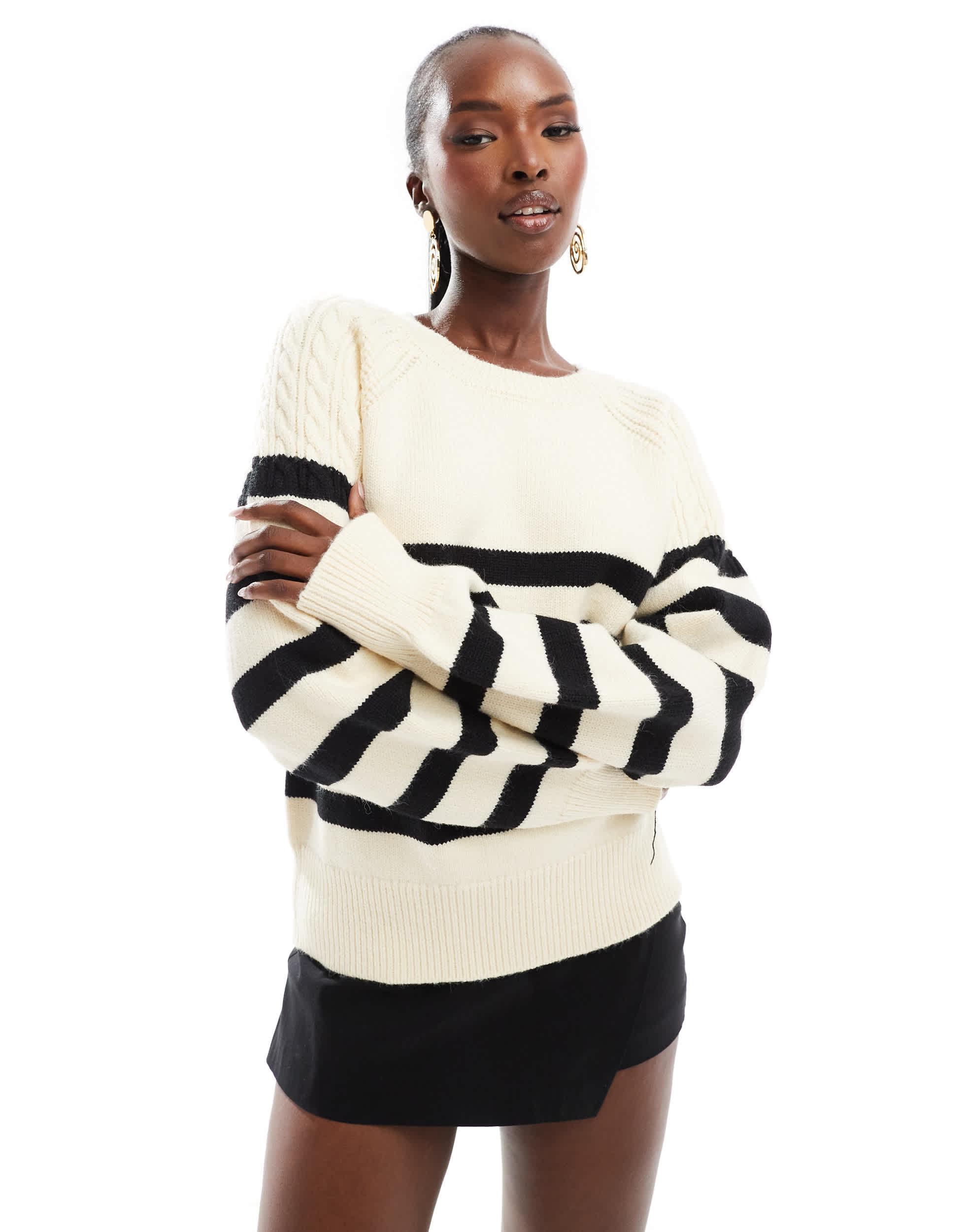French connection patchwork sweater deals