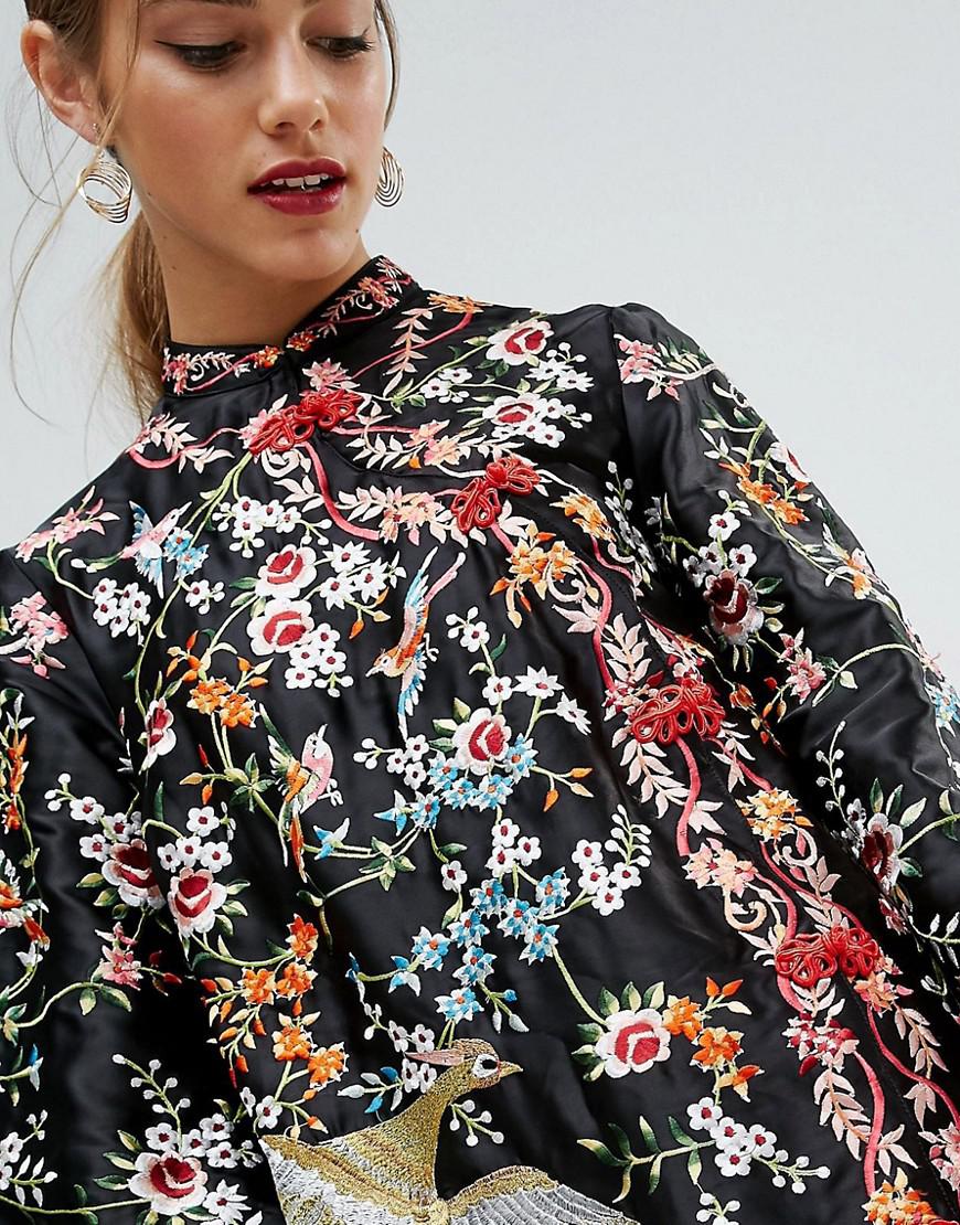 asos mandarin collar dress