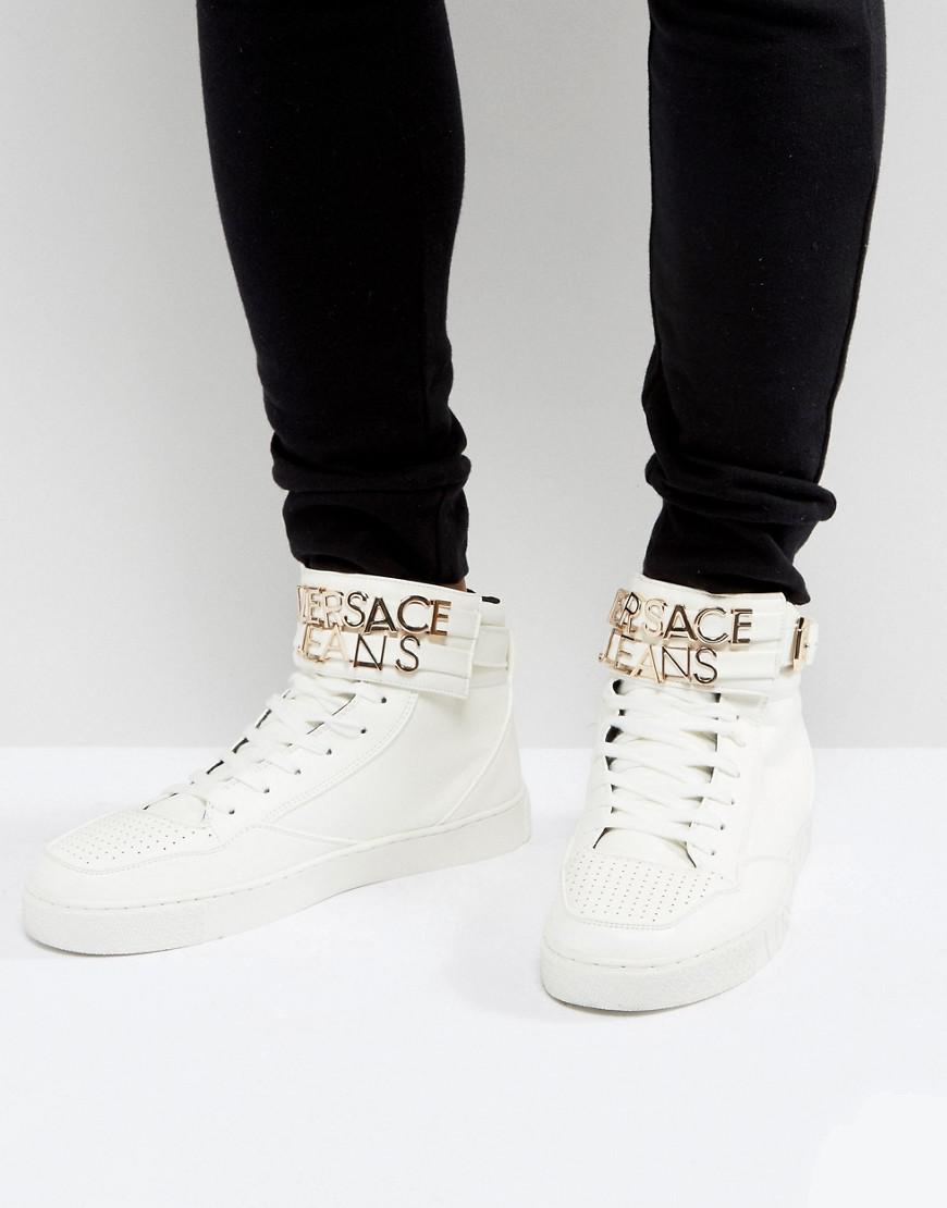 versace jeans high top trainers