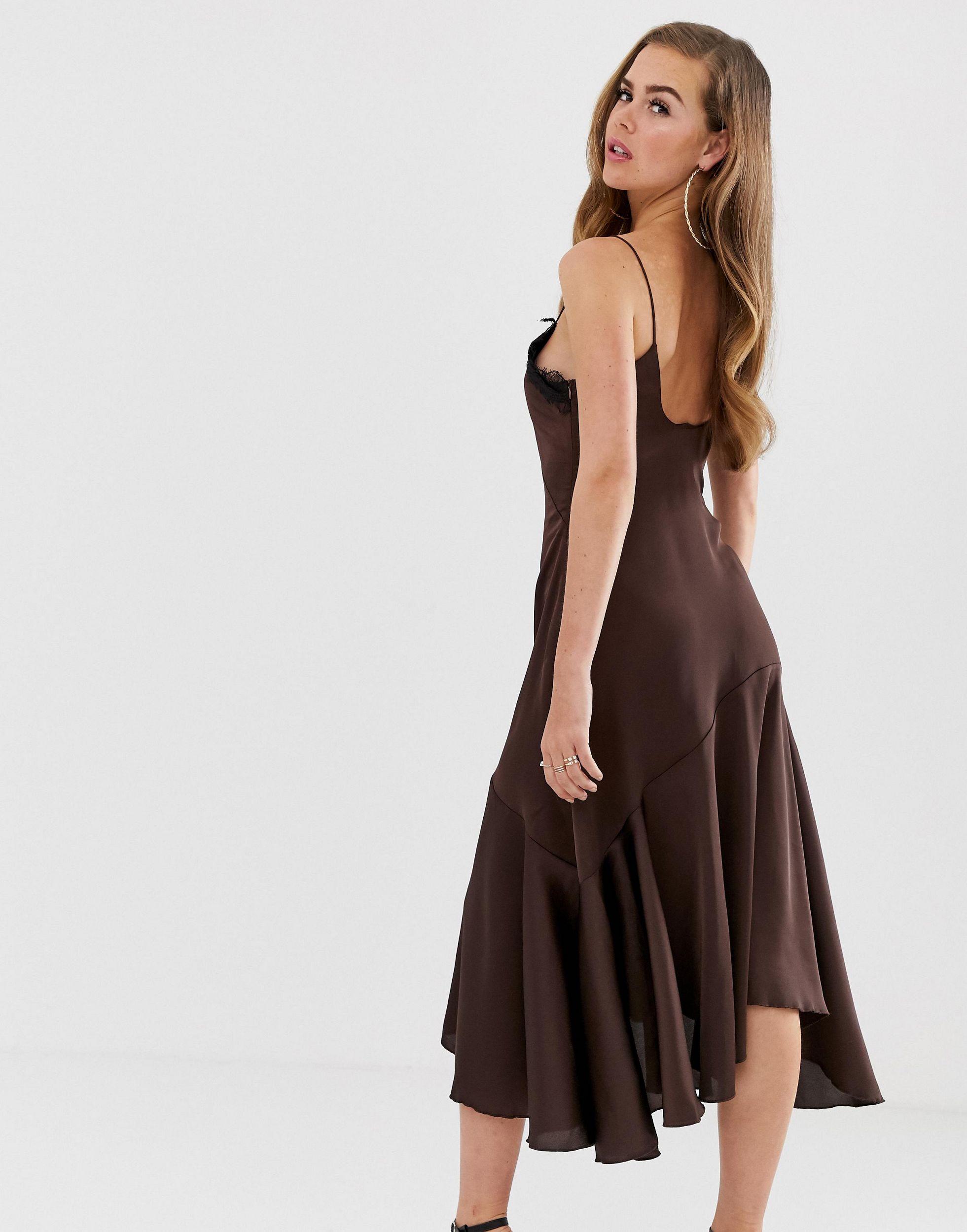 brown dress boohoo Kalen Dress main image 1