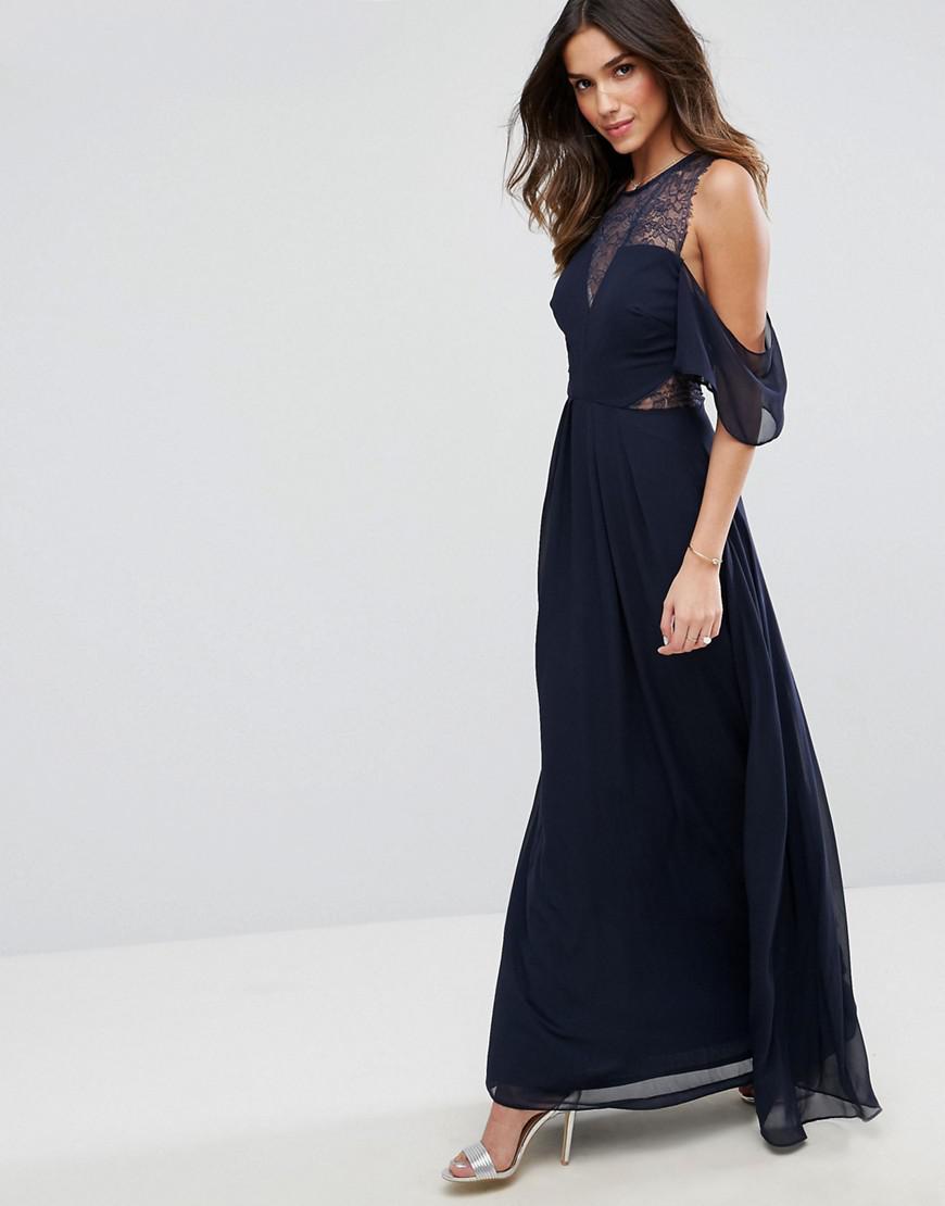 asos cold shoulder maxi dress