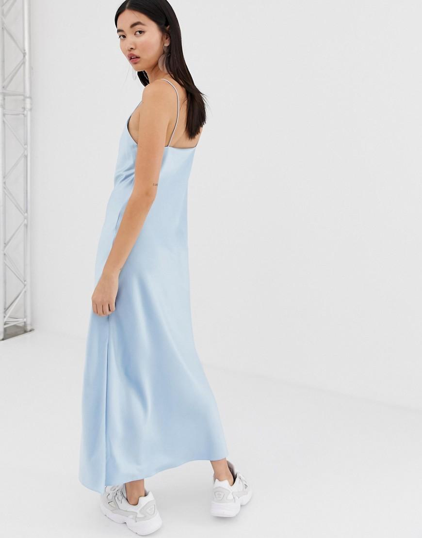 asos design satin cami maxi slip dress
