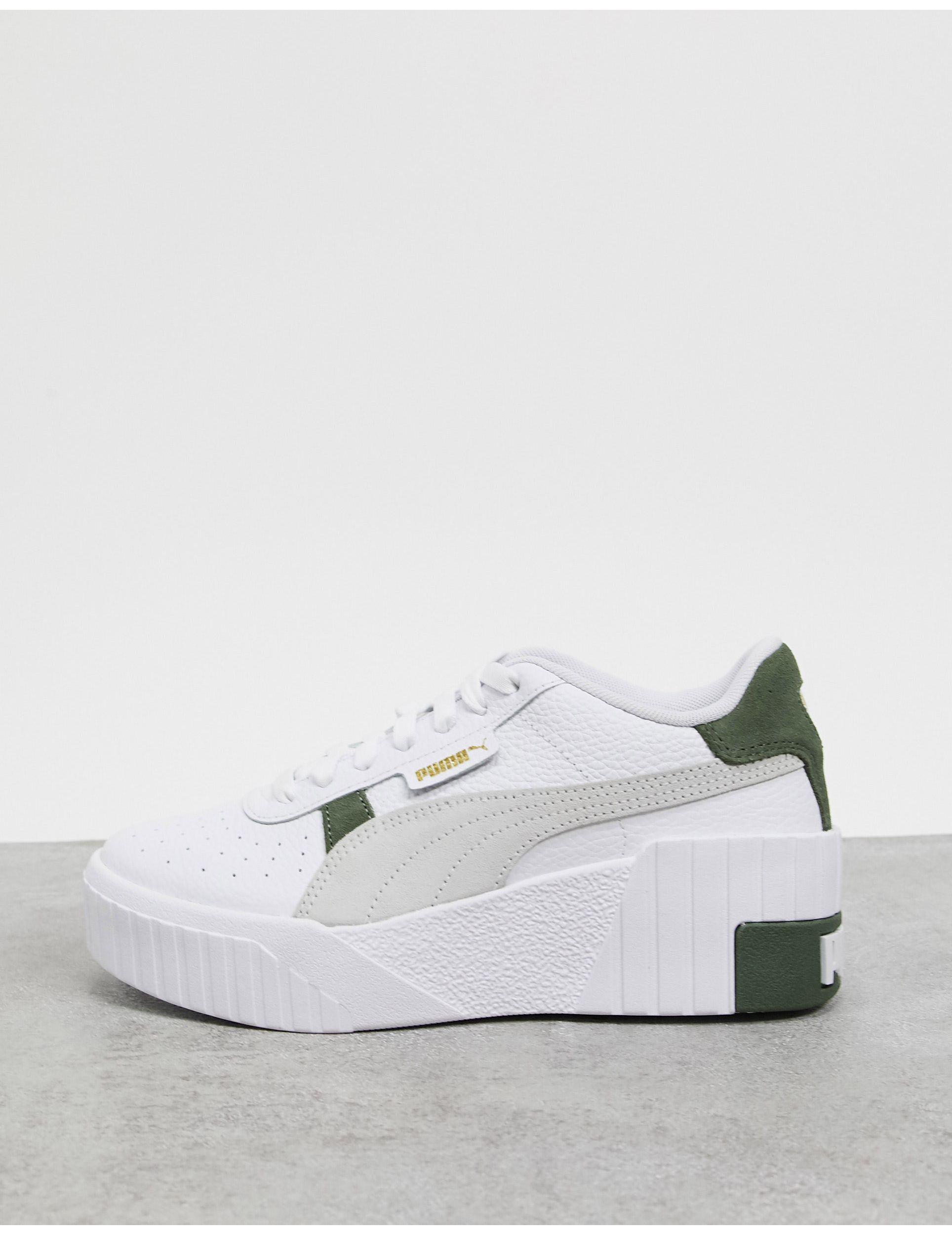 Cali - sneakers con zeppa bianche e verdi di PUMA in Bianco | Lyst