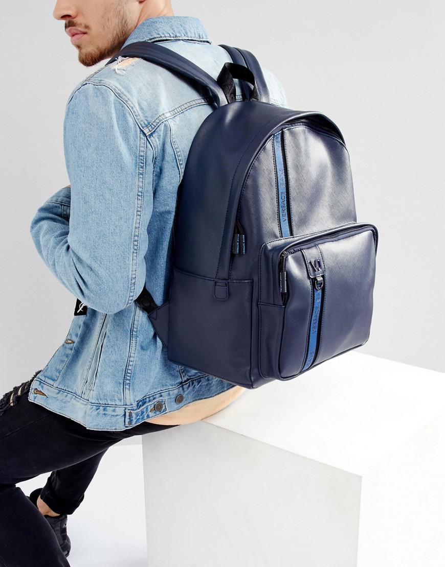 navy blue versace backpack